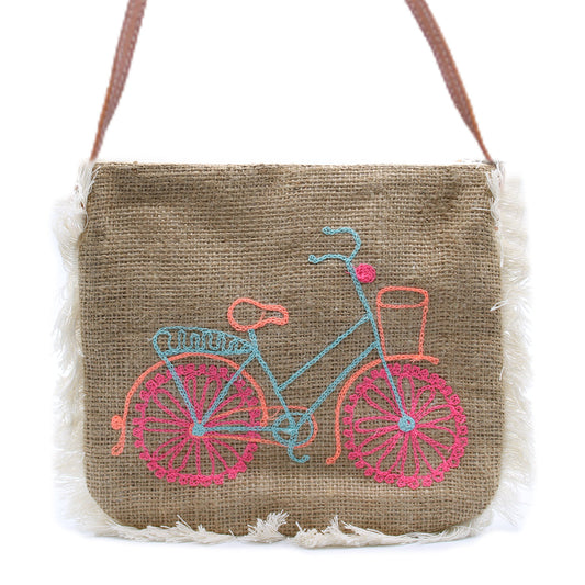 Fab Fringe Bag - Bicycle Embroidery