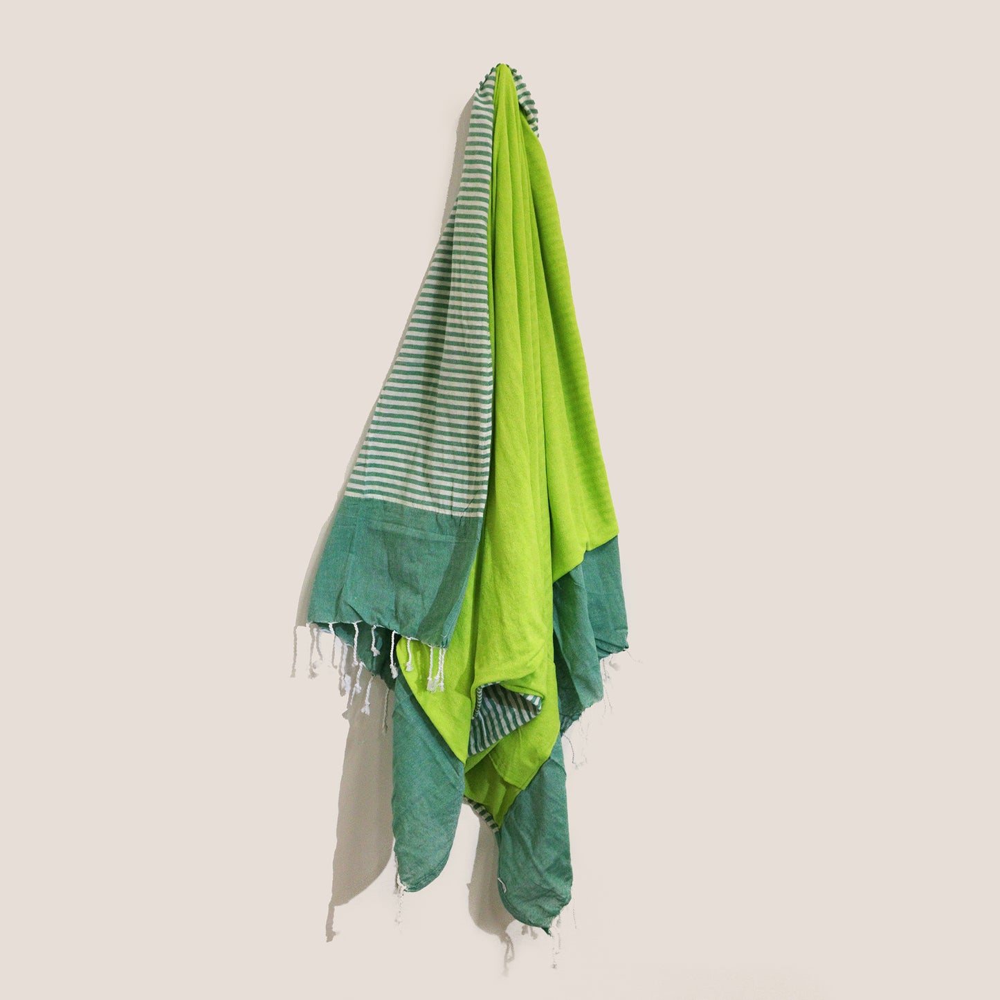 Cotton Pario Towel - 100x180 cm - Picnic Green - Kaftans direct