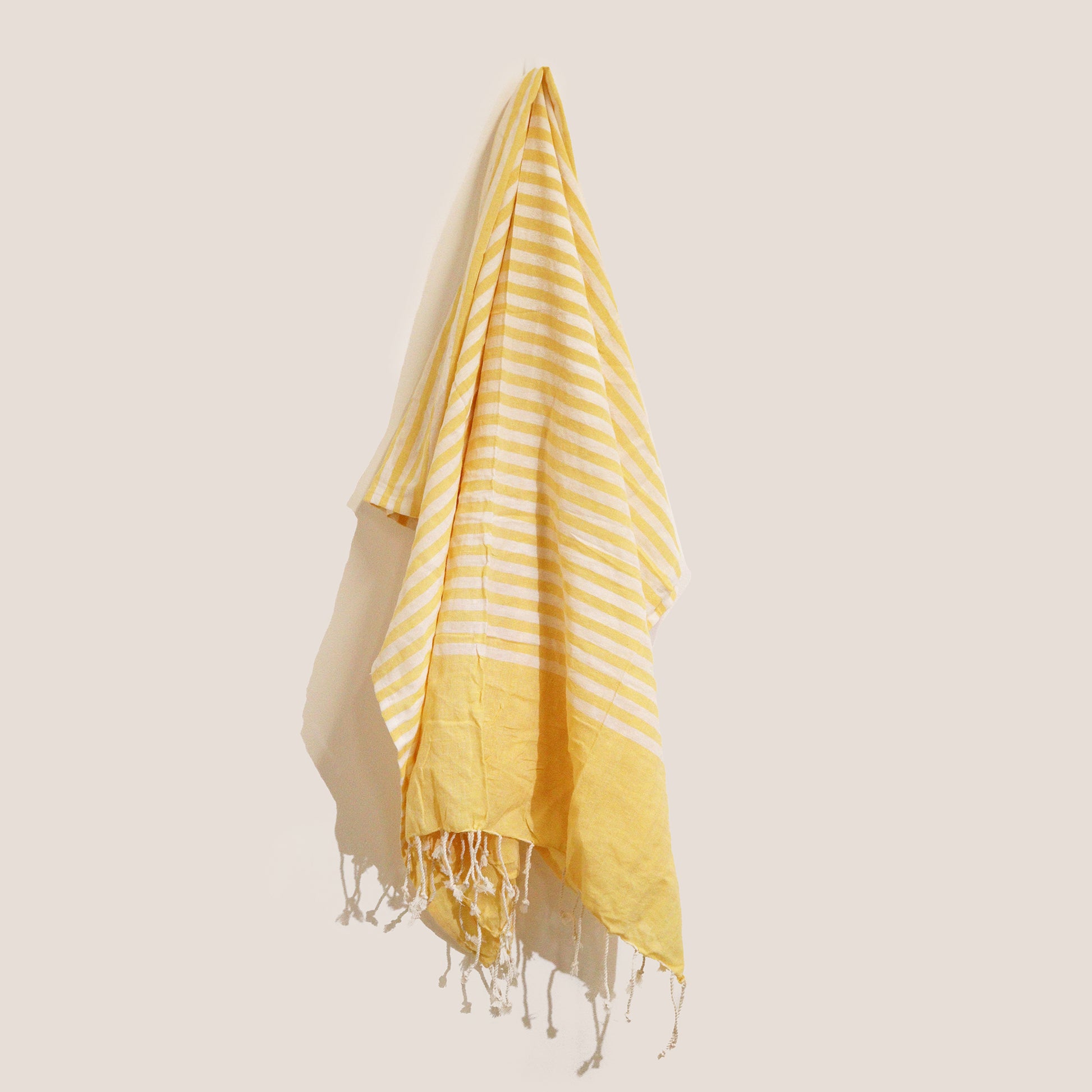 Cotton Pario Throw - 100x180 cm - Sunny Yellow - Kaftans direct