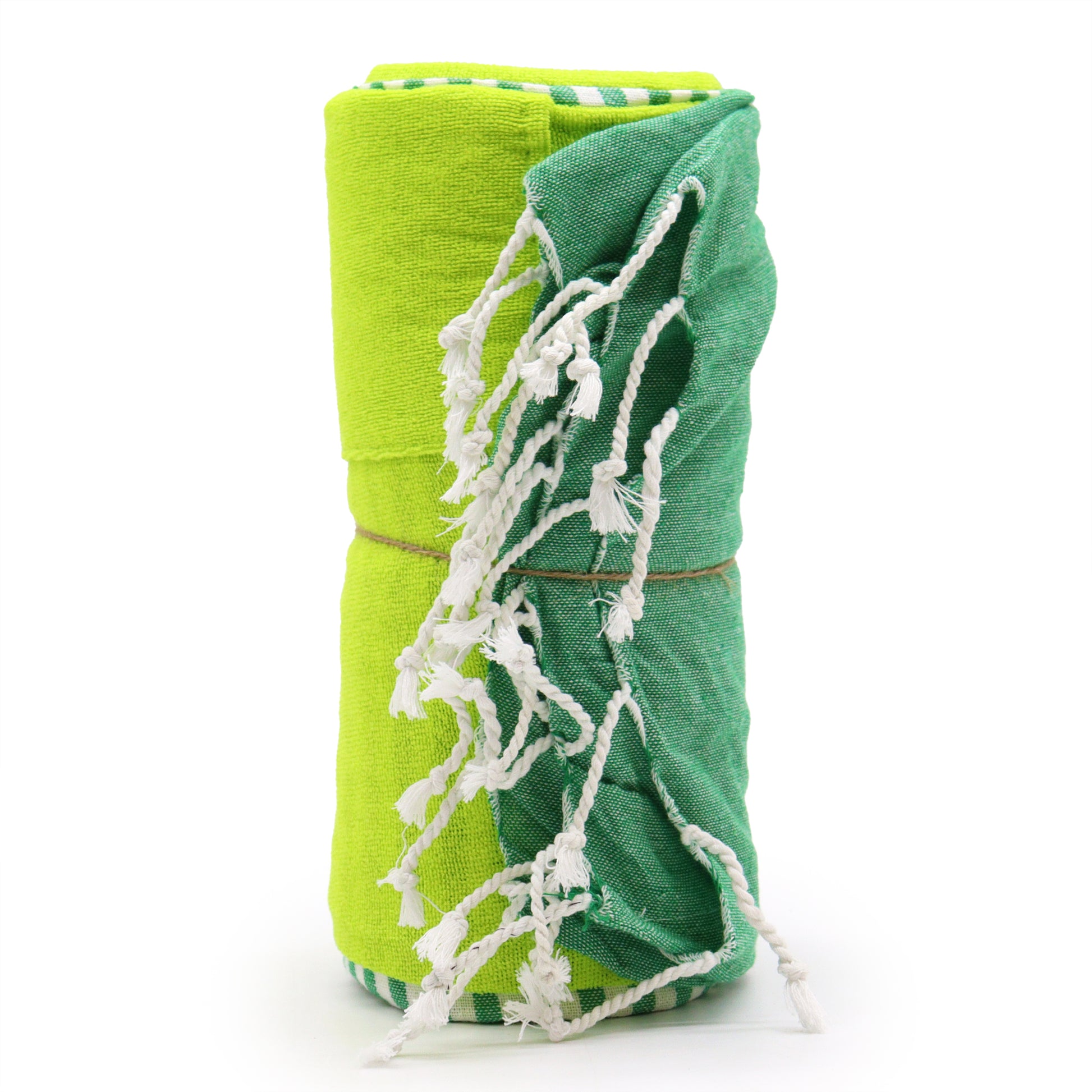 Cotton Pario Towel - 100x180 cm - Picnic Green - Kaftans direct