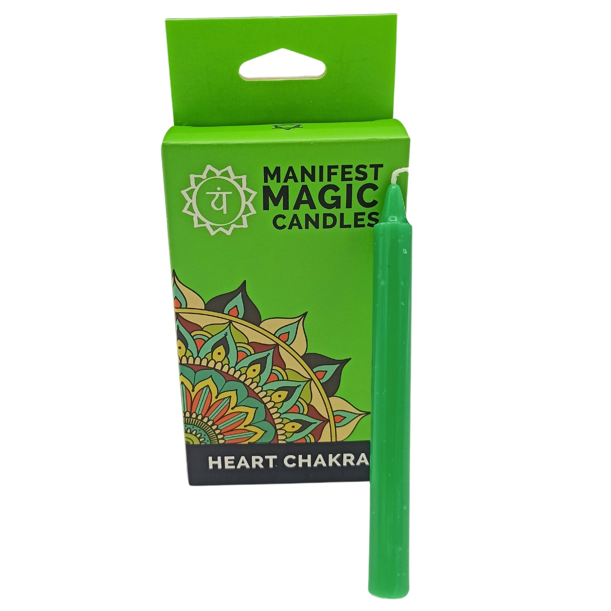 Manifest Magic Candles (pack of 12) - Green - Heart Chakra - Kaftans direct