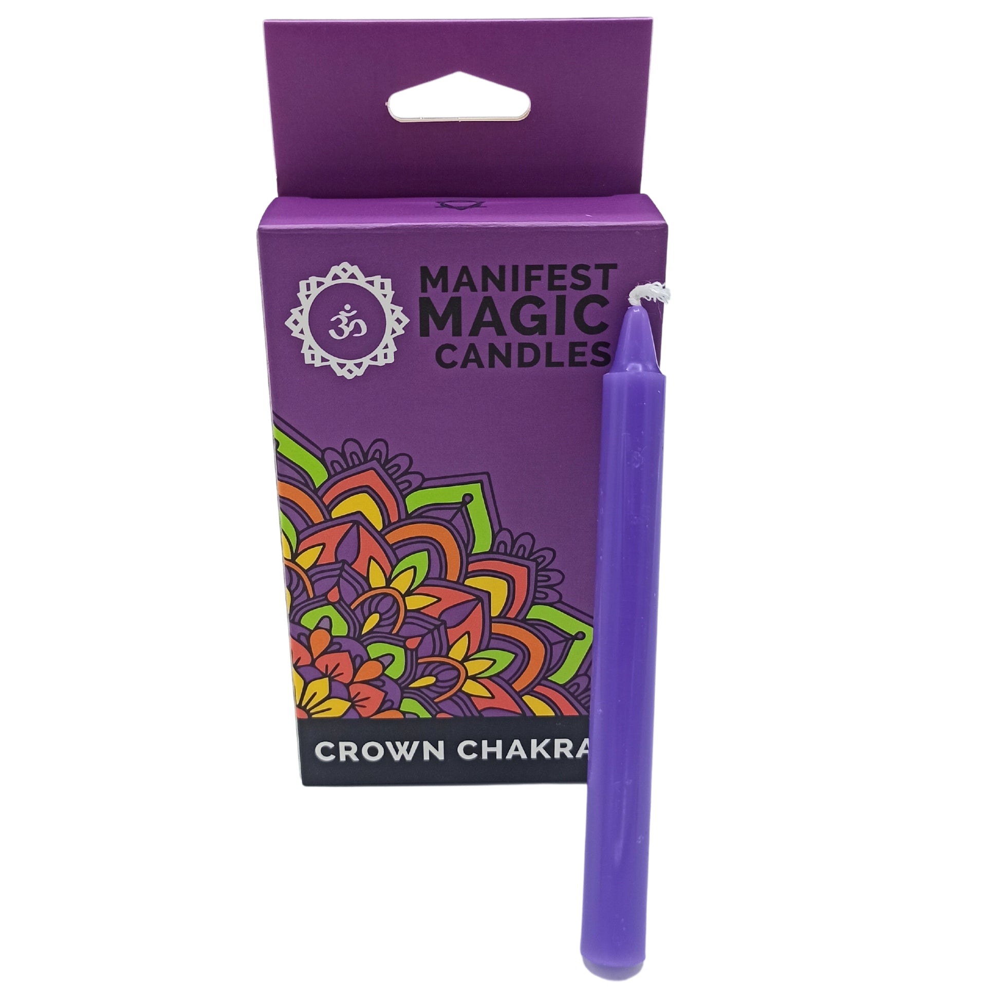 Manifest Magic Candles (pack of 12) - Violet - Crown Chakra - Kaftans direct