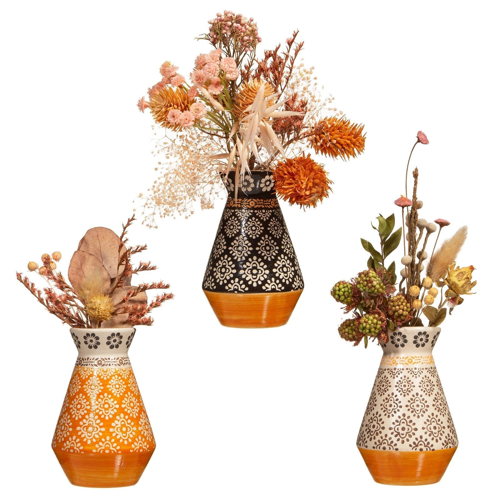 Global Craft Mini Vases - Set of 3 - Kaftan direct
