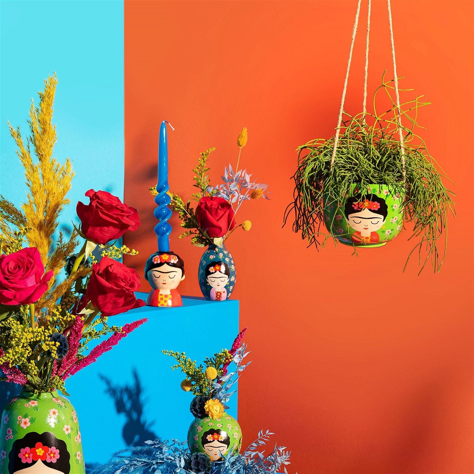 Floral Frida Hanging Planter - Kaftan direct