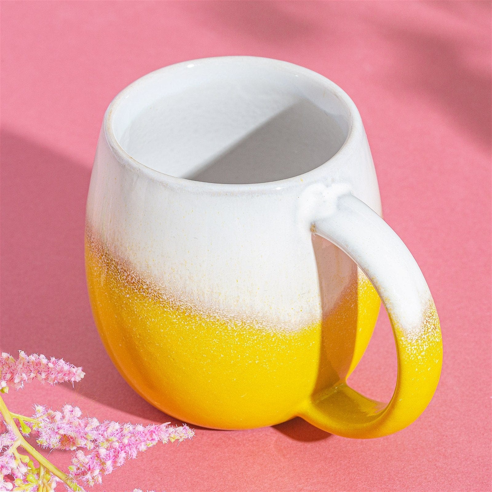 Dip Glazed Ombre Yellow Mug - Kaftan direct