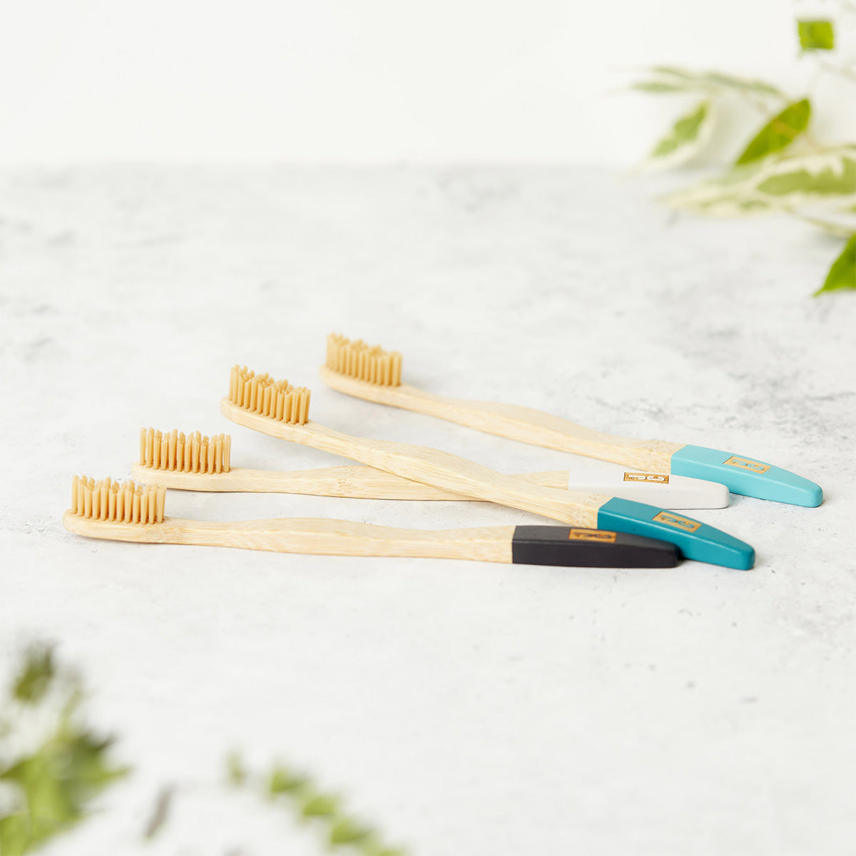 Bamboo Toothbrushes | Natural Toothbrush Set of 4-1