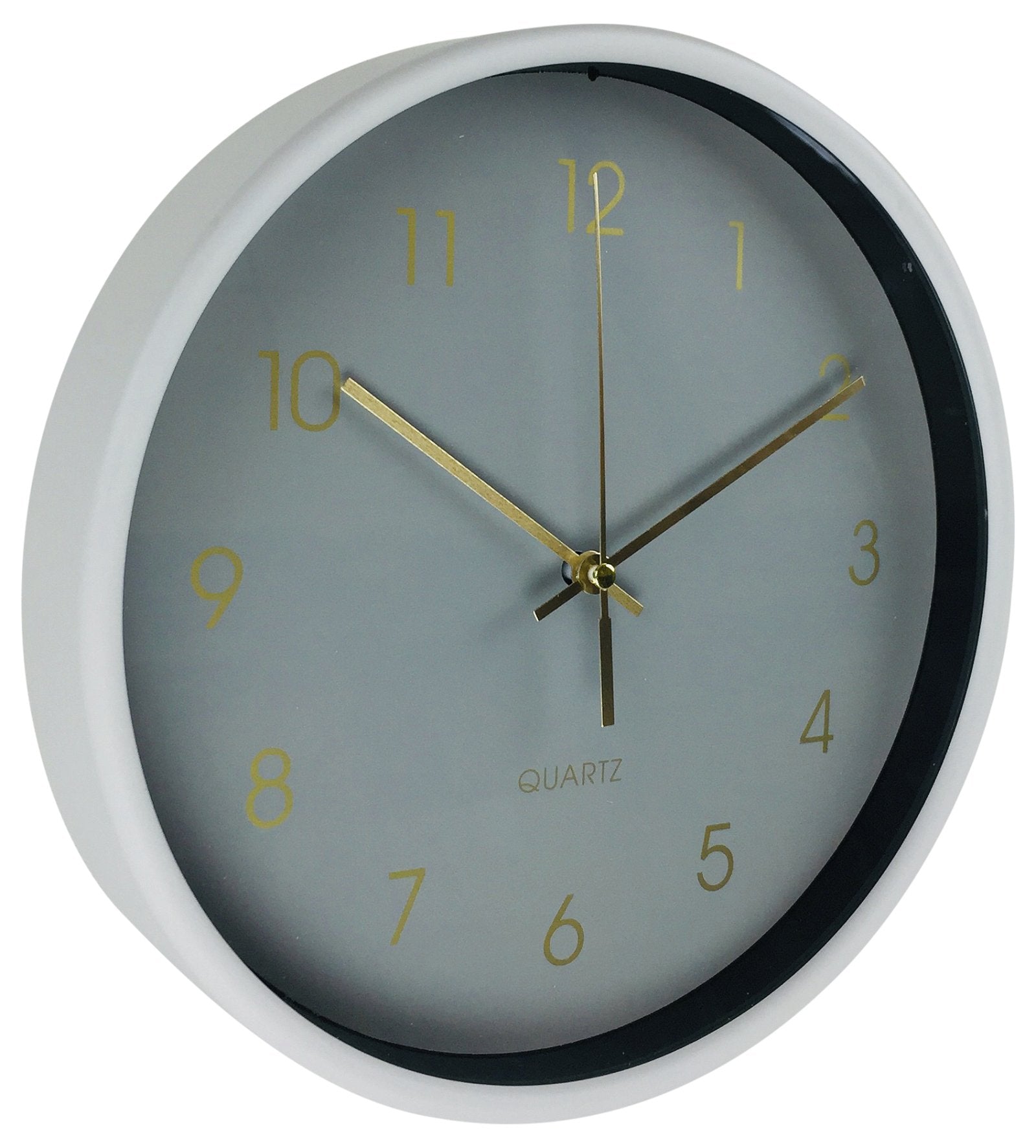 Round Wall Clock In Grey 25cm - Kaftan direct