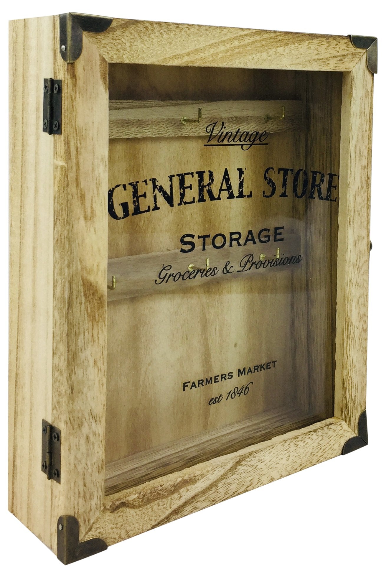 Rustic General Store Key Box Wooden - Kaftan direct