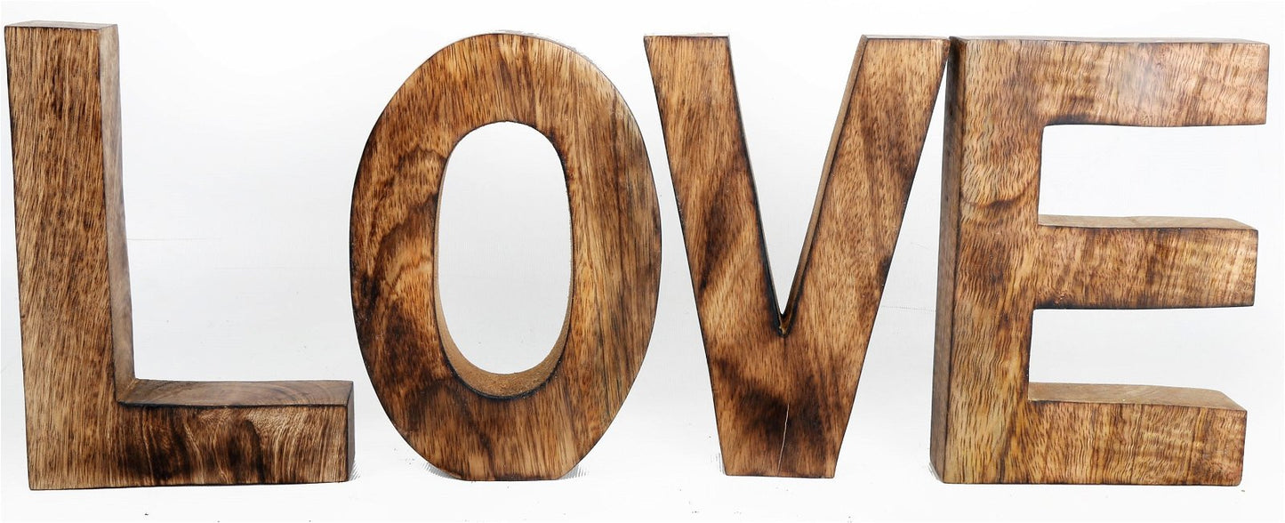 LOVE Wooden Letters Sign - Kaftan direct
