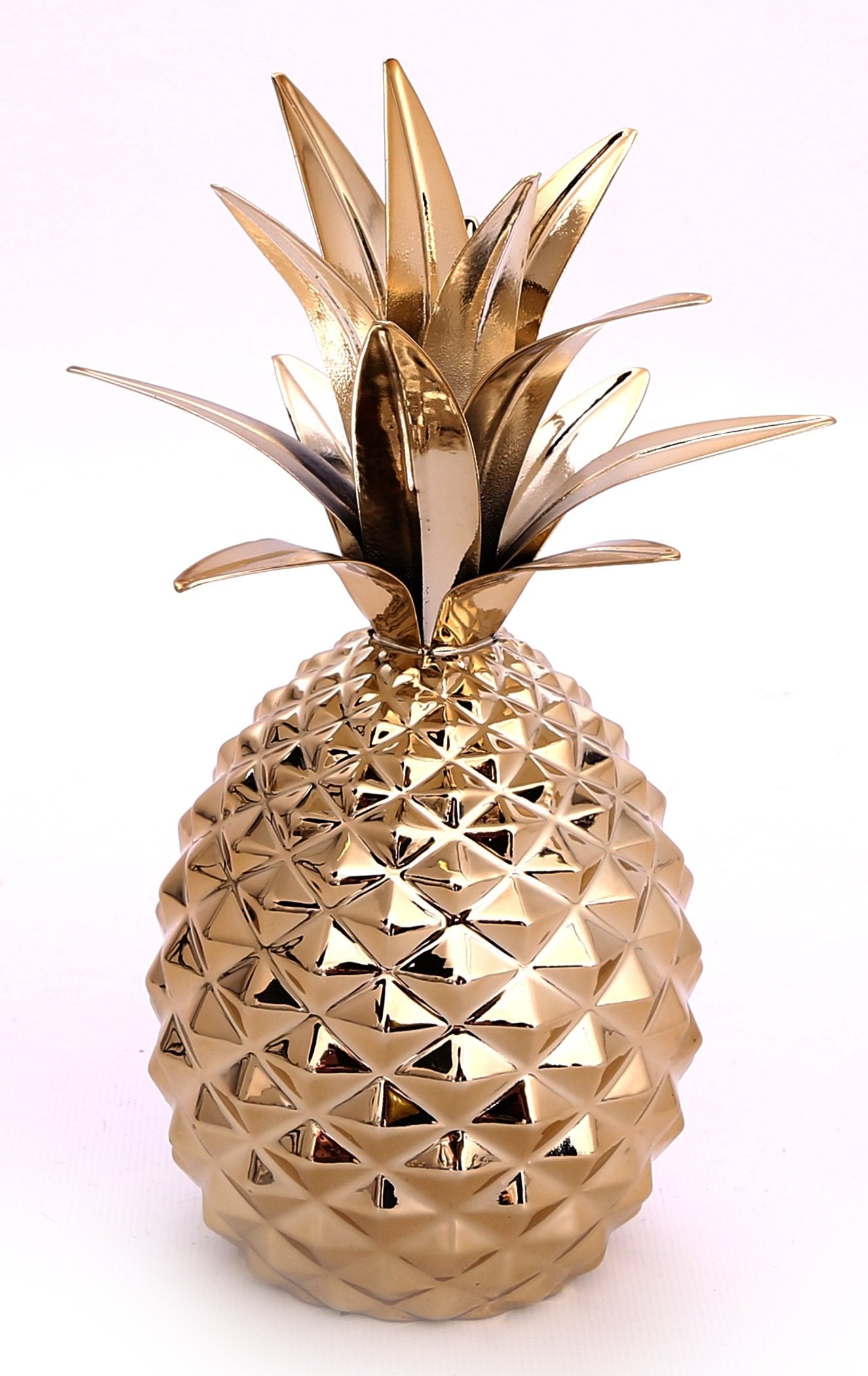 Gold Metal Pineapple Ornament 22cm - Kaftan direct