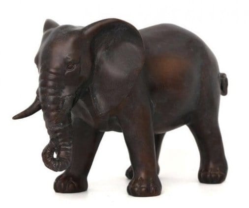 Bronzed Elephant Ornament - Kaftan direct