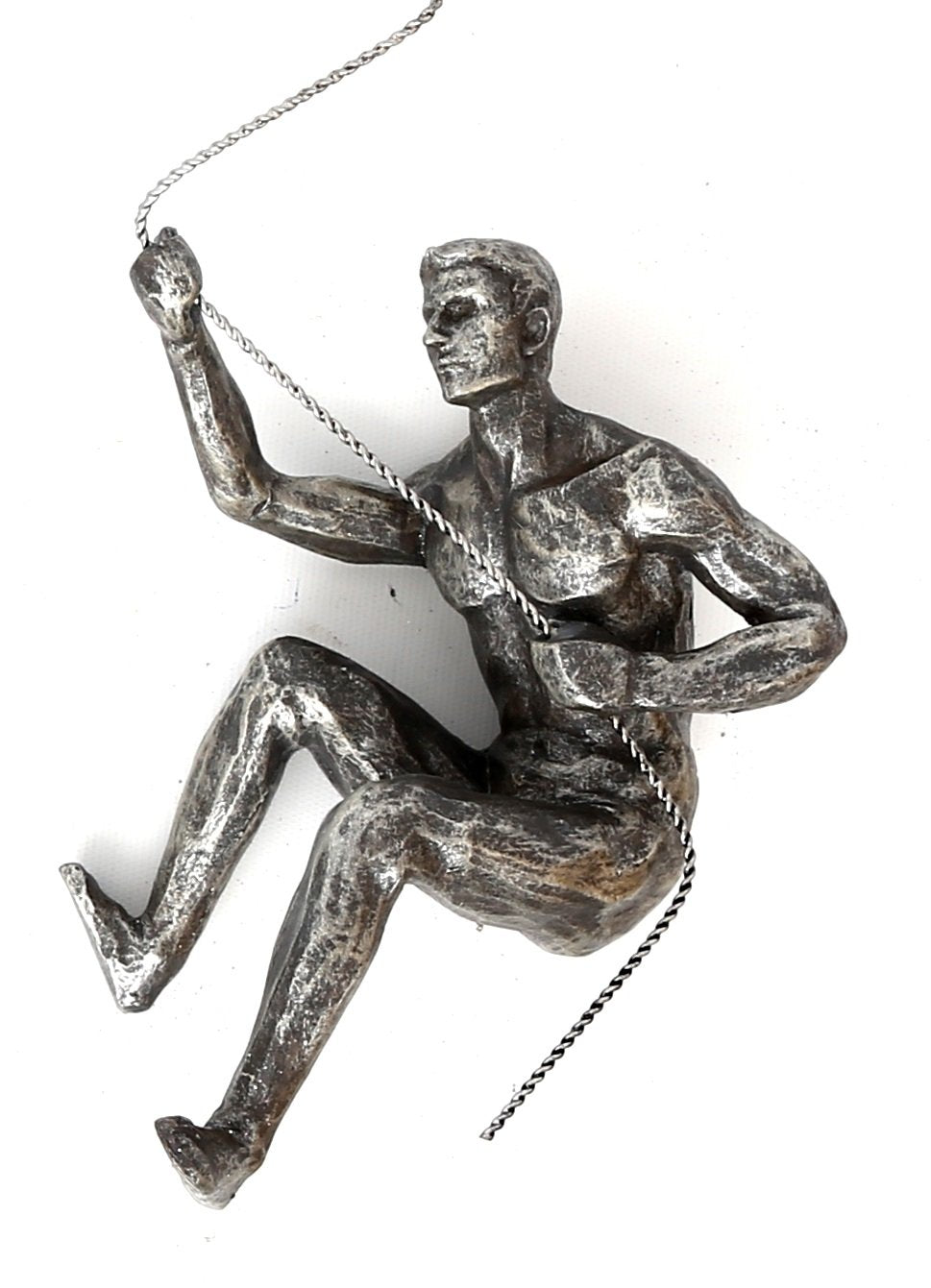 Silver Abseiling Man Looking Up 73cm