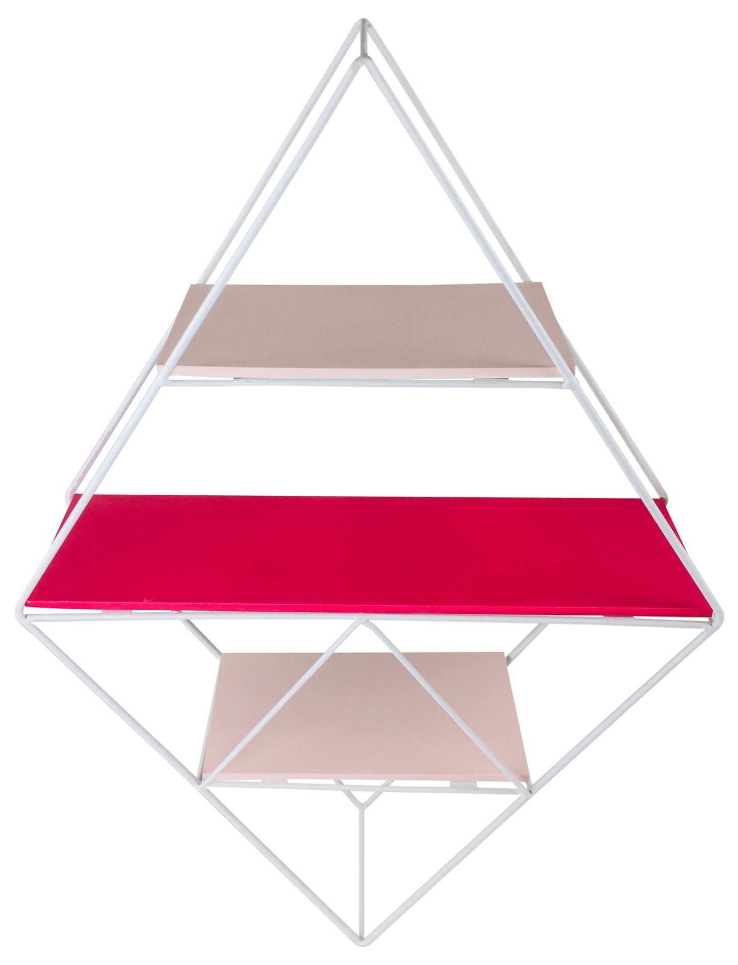 Pink Wire Geometric Shelf - Kaftan direct