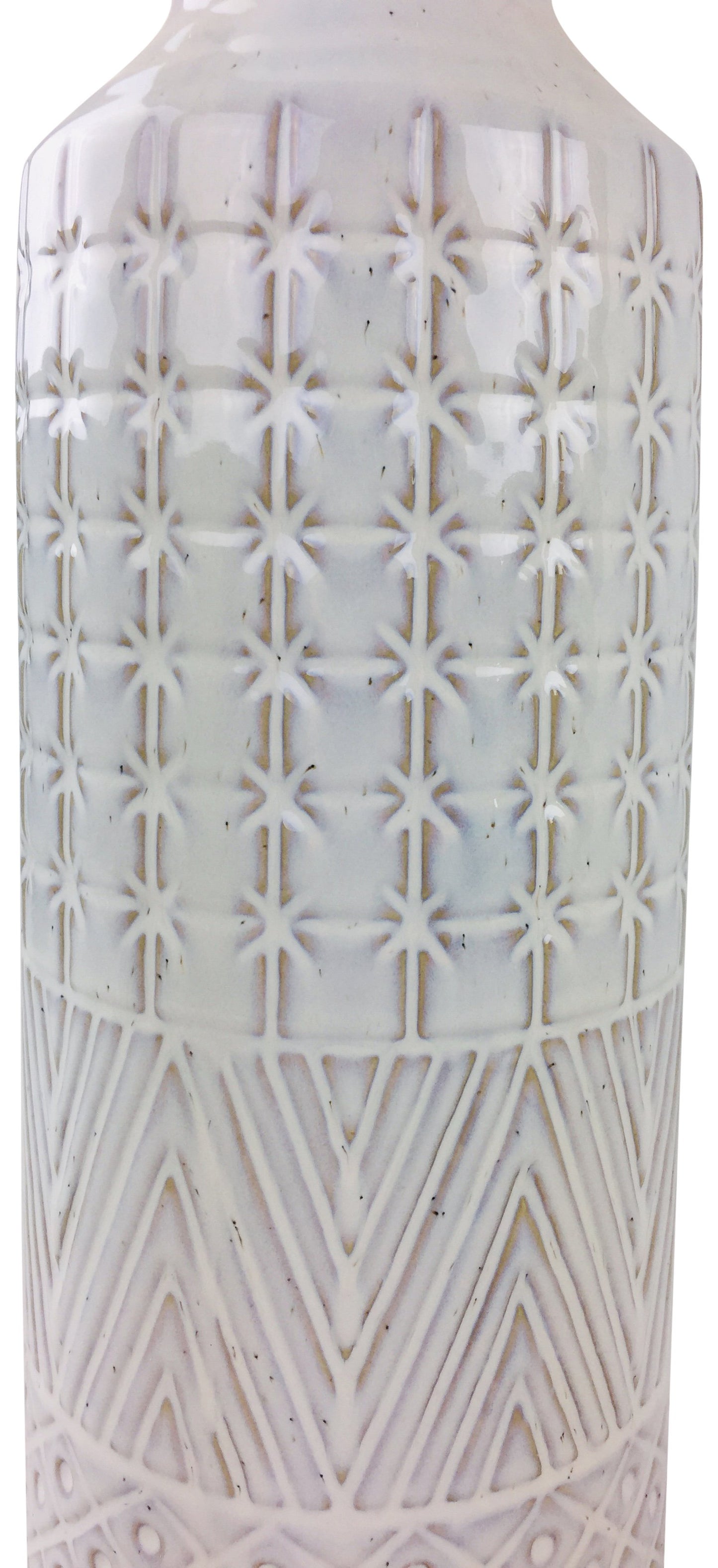 White Star Textured Stoneware Vase 44cm