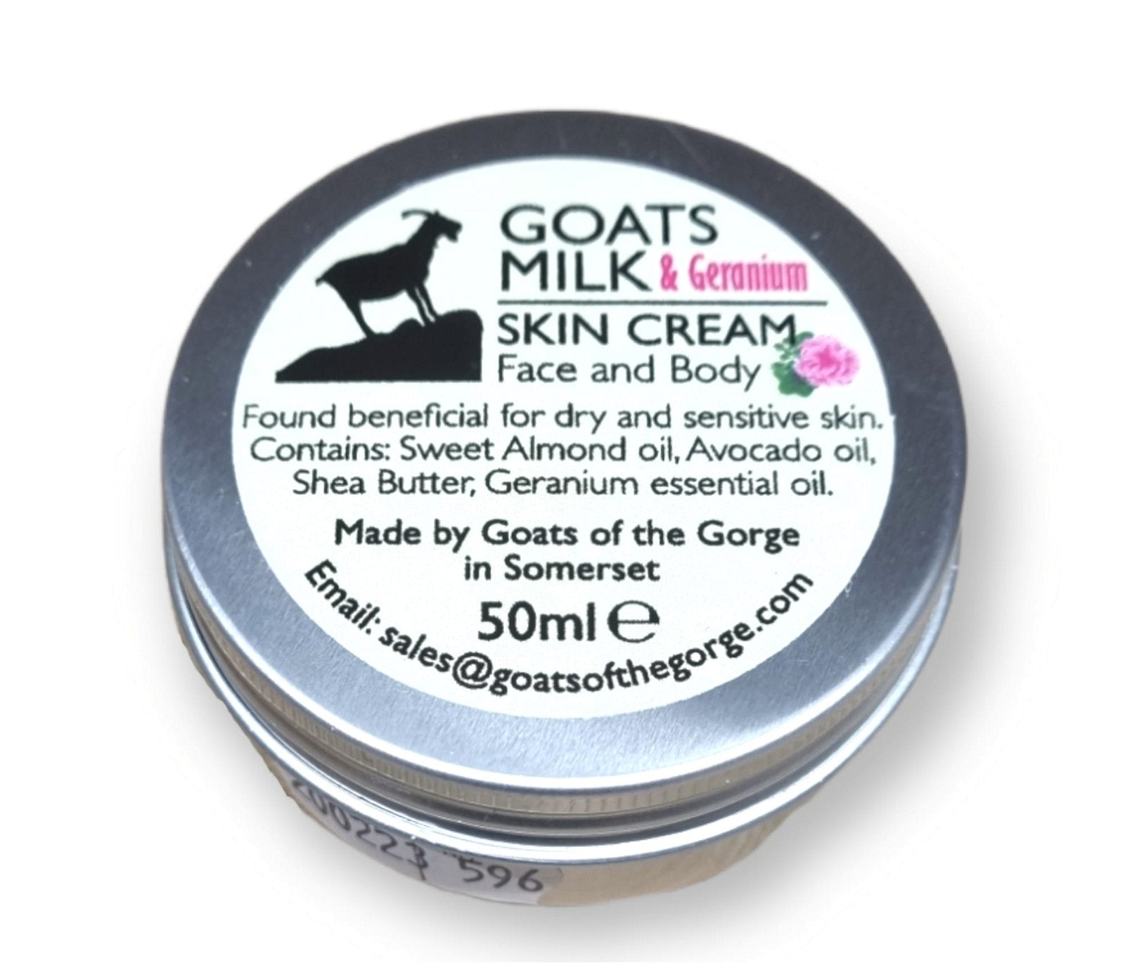 Goats Milk Geranium Skin Cream 50ml - Kaftan direct