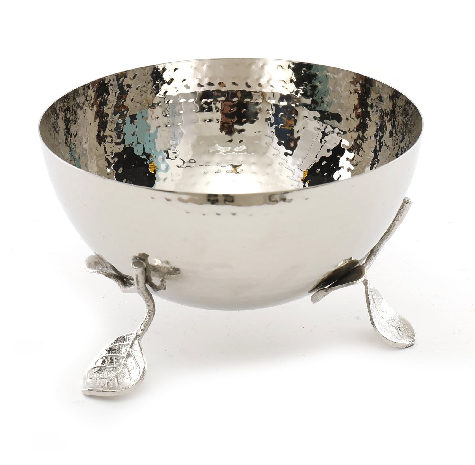 Silver Decorative Bowl with Leaf Feet - Kaftan direct