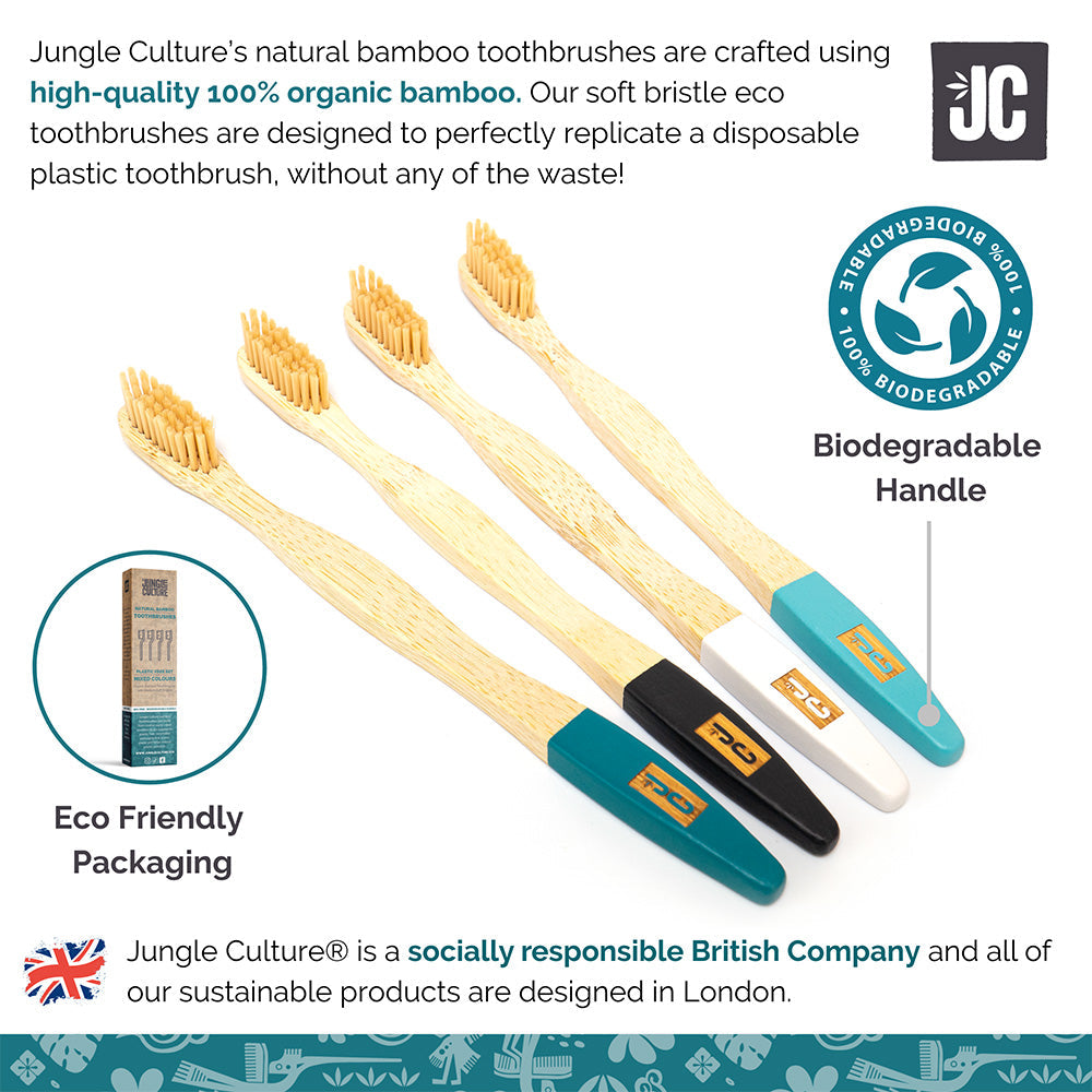 Bamboo Toothbrushes | Natural Toothbrush Set of 4-9