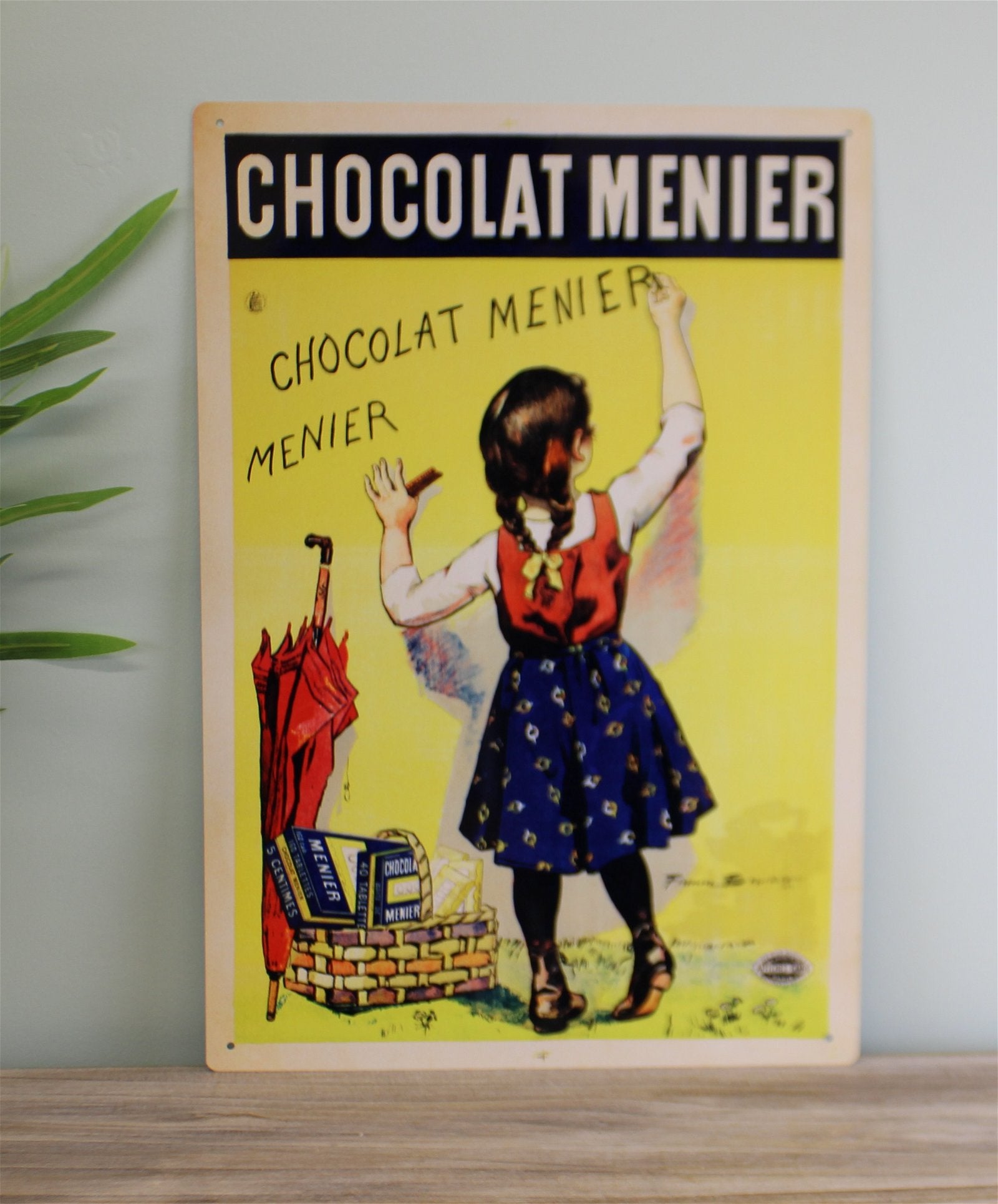 Vintage Metal Sign - Retro Advertising - Chocolate Menier - Kaftan direct
