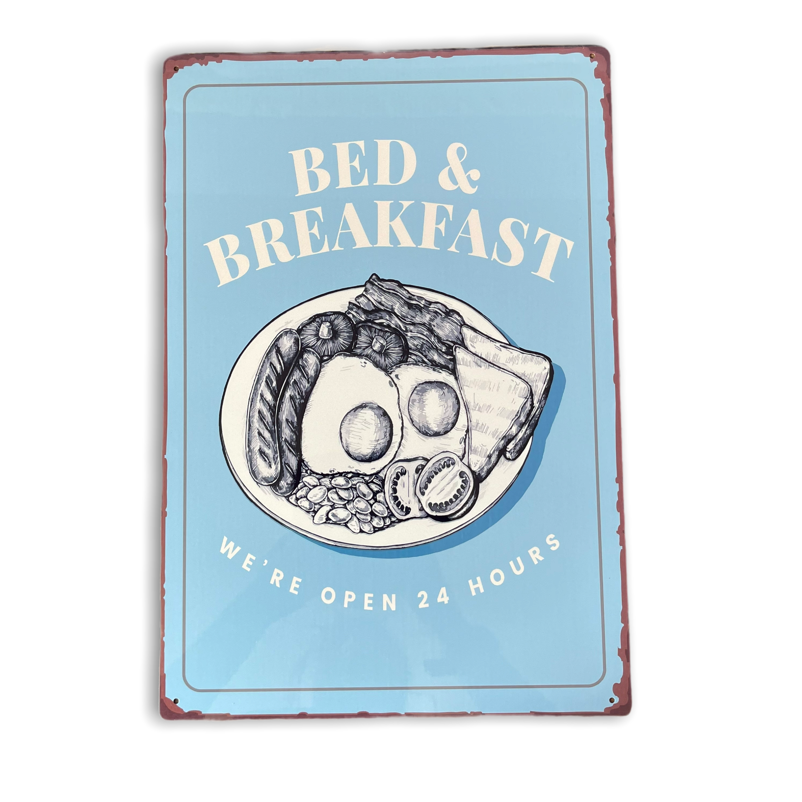 Vintage Metal Sign - Bed And Breakfast Sign - Kaftan direct