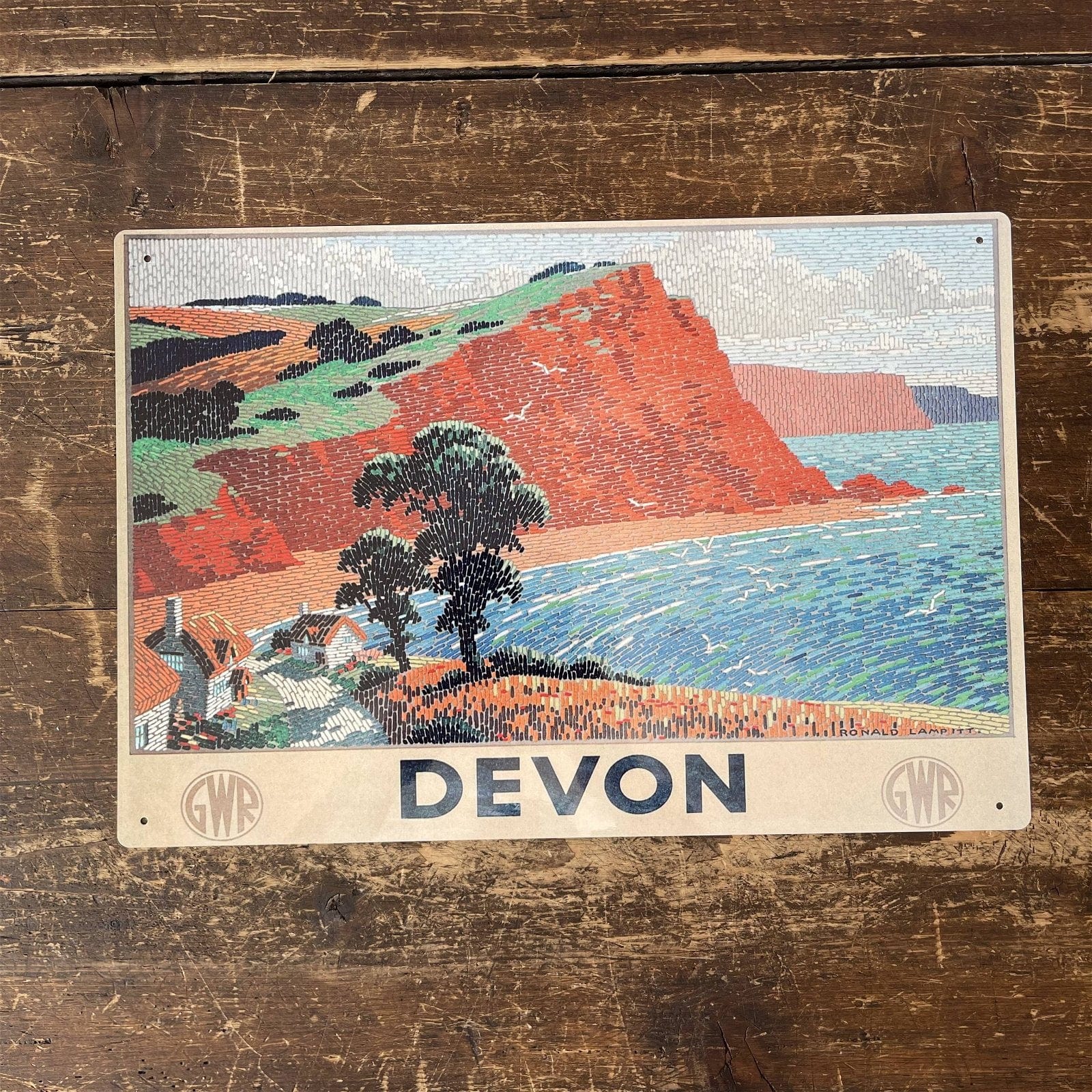 Vintage Metal Sign - Great Western Railway, Devon - Kaftan direct