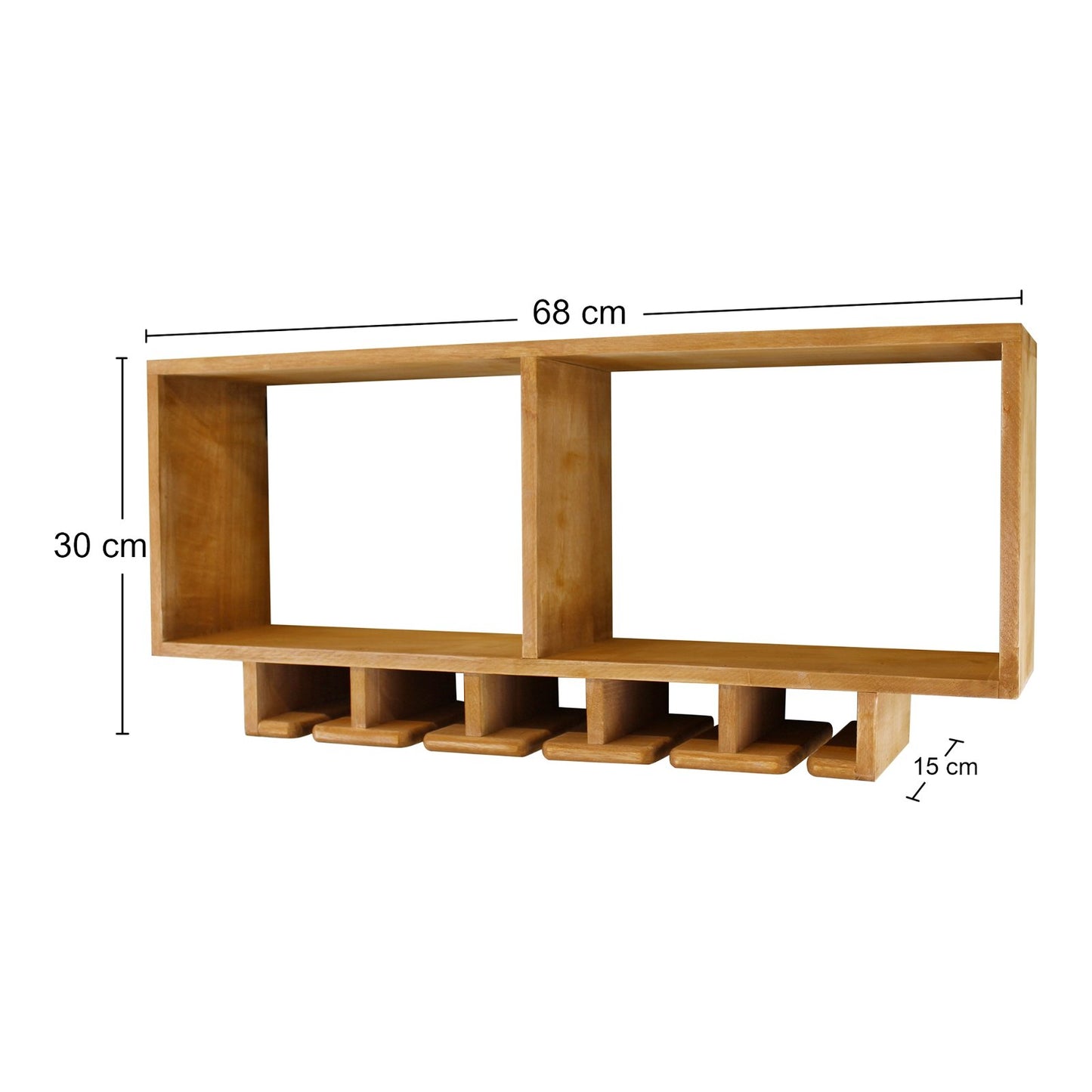 Kitchen Shelving Unit With Storage For Wine Glasses - Kaftan direct