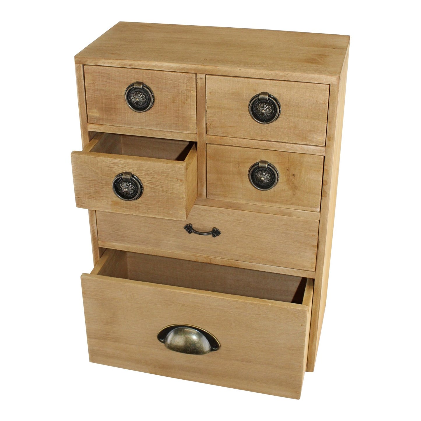 6 Drawer Storage Cabinet, Assorted Size Drawers - Kaftan direct