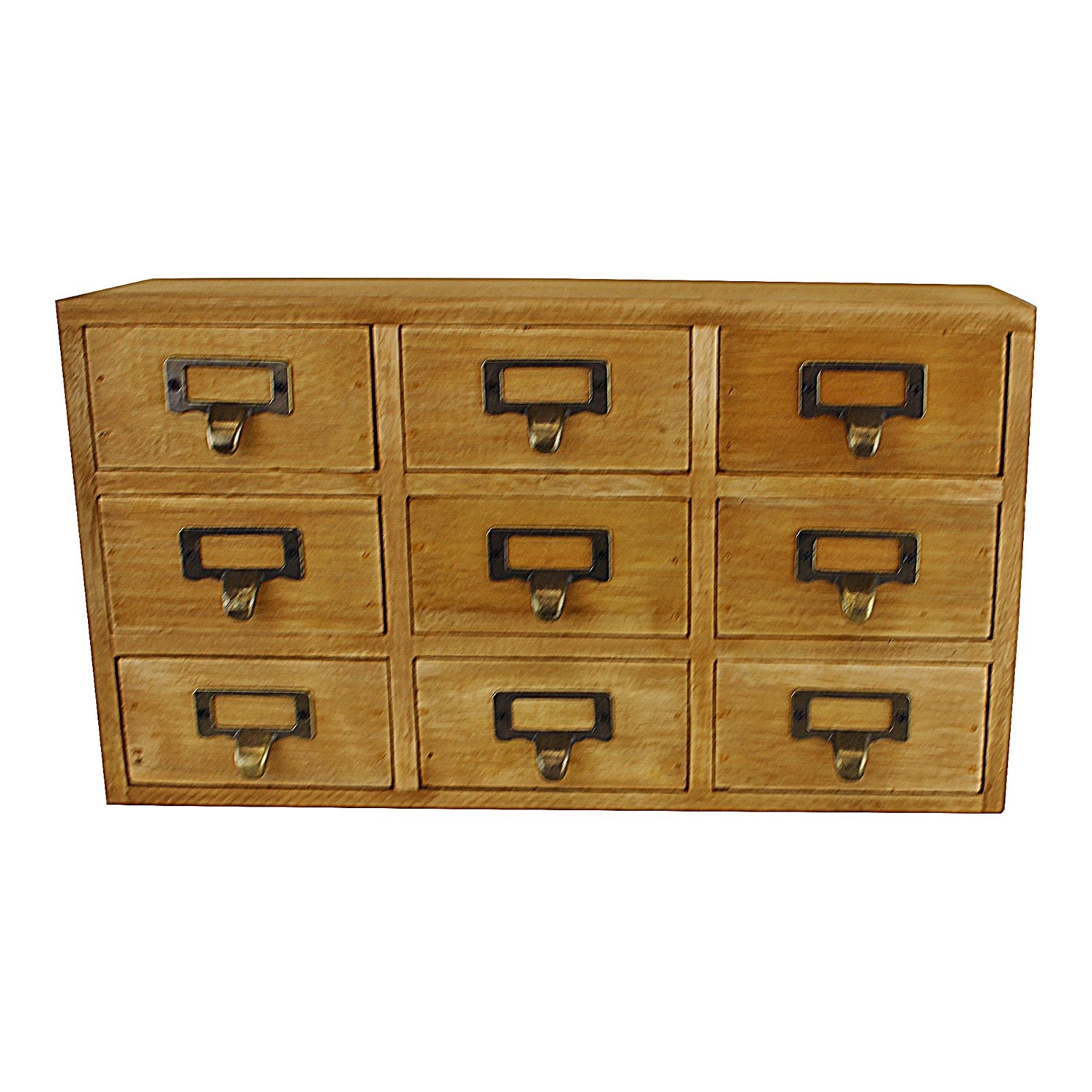 9 Drawer Triple Level Small Storage Unit, Trinket Drawers - Kaftan direct