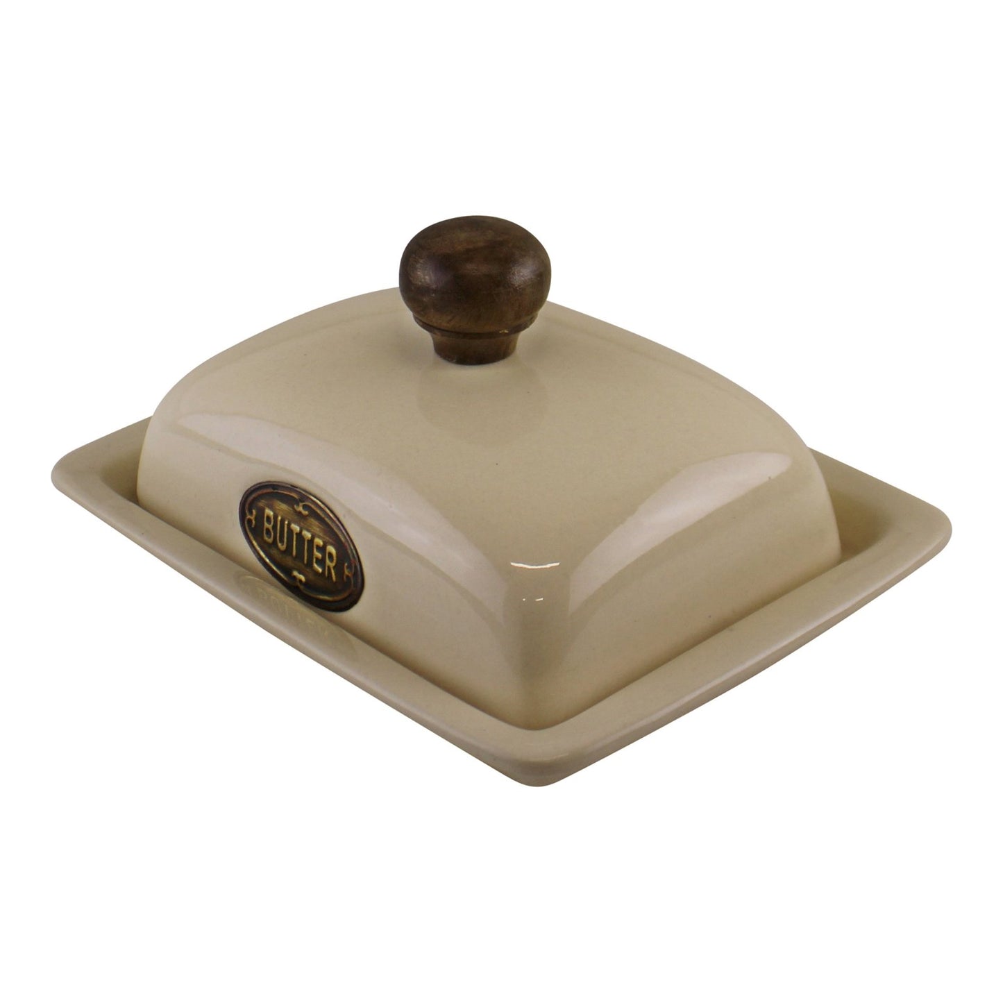 Country Cottage Cream Ceramic Butter Dish - Kaftan direct