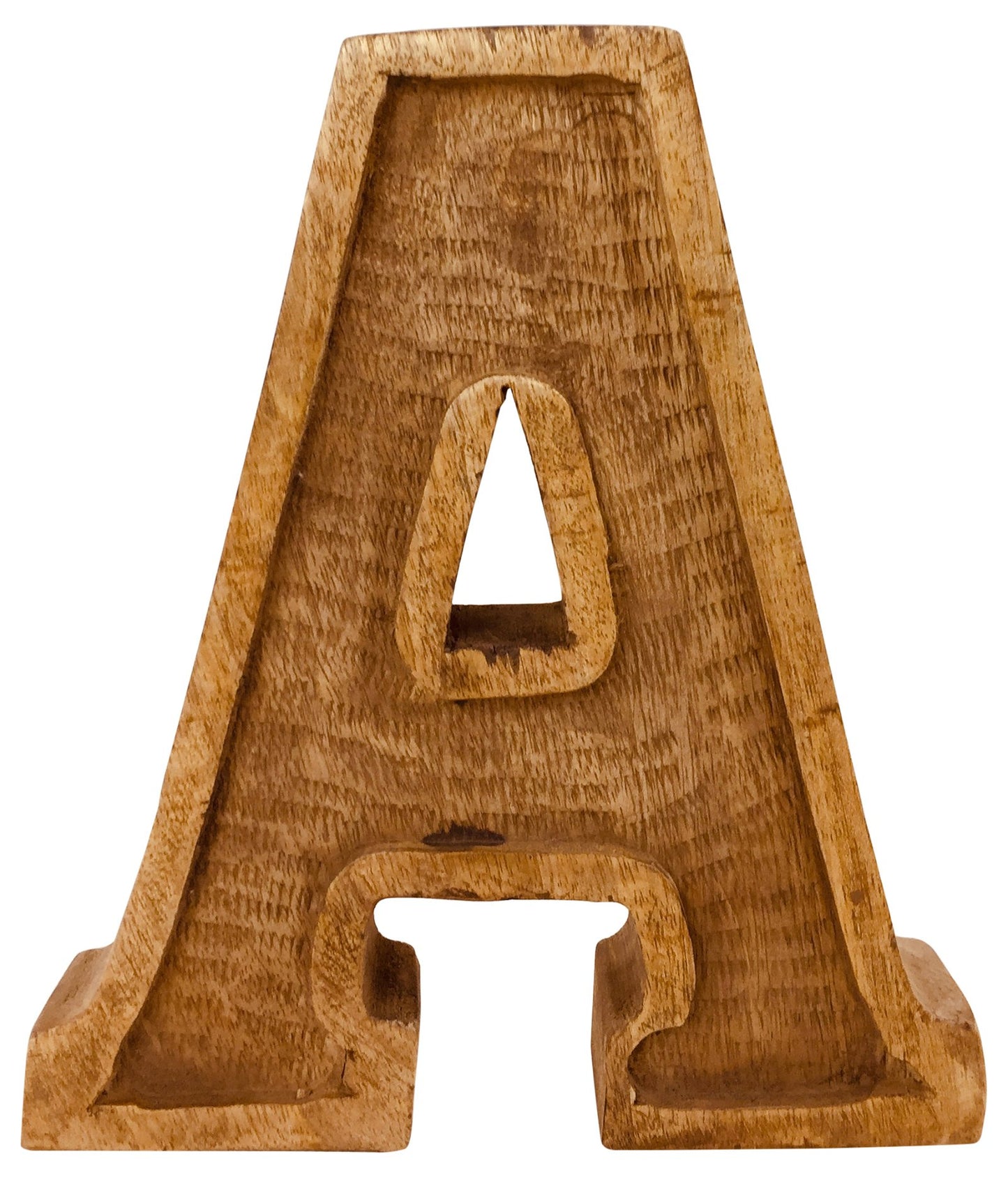Hand Carved Wooden Embossed Letter A - Kaftan direct