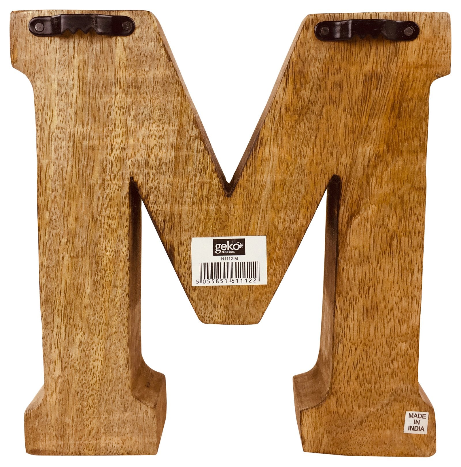 Hand Carved Wooden Embossed Letter M - Kaftan direct