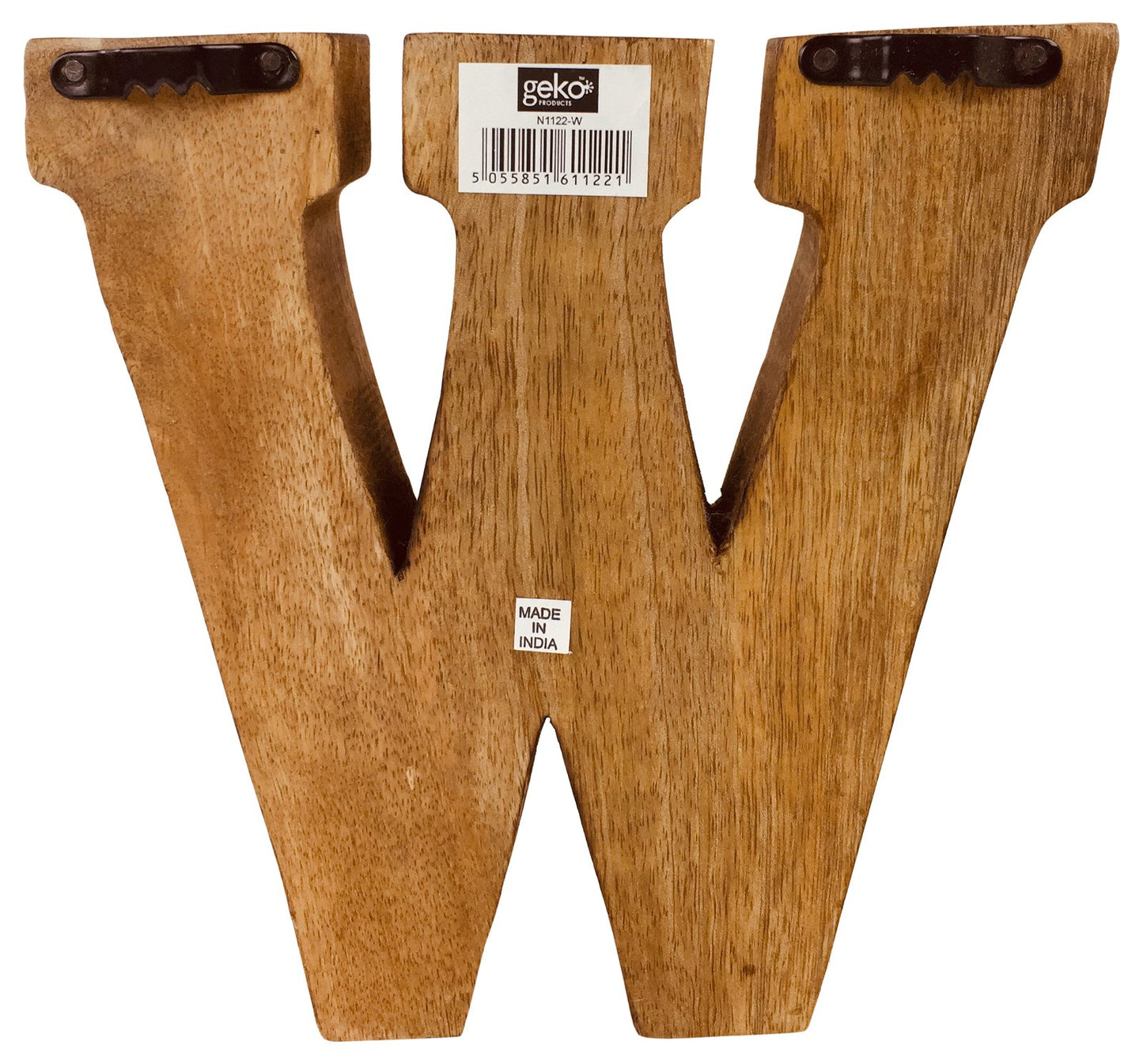 Hand Carved Wooden Embossed Letter W - Kaftan direct