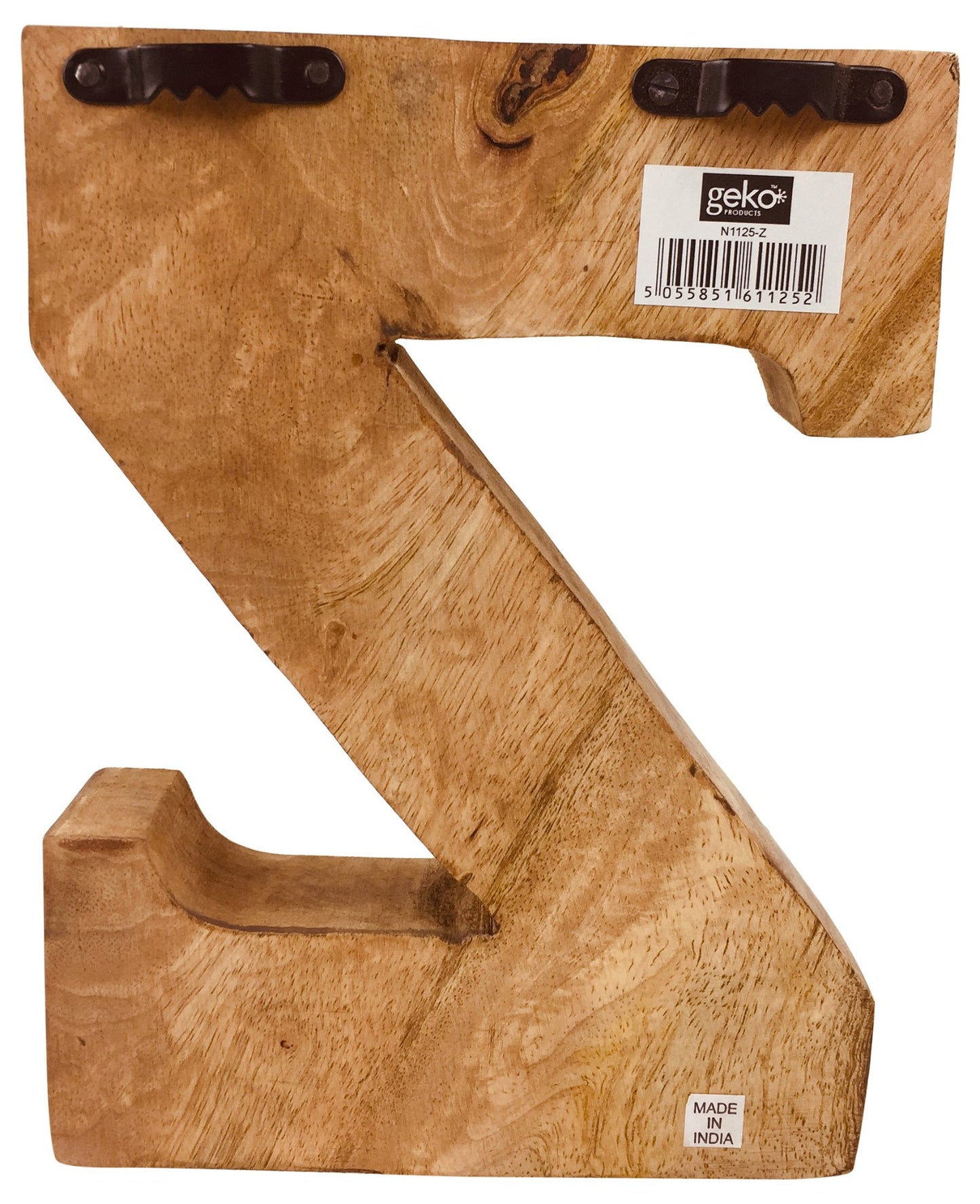 Hand Carved Wooden Embossed Letter Z - Kaftan direct