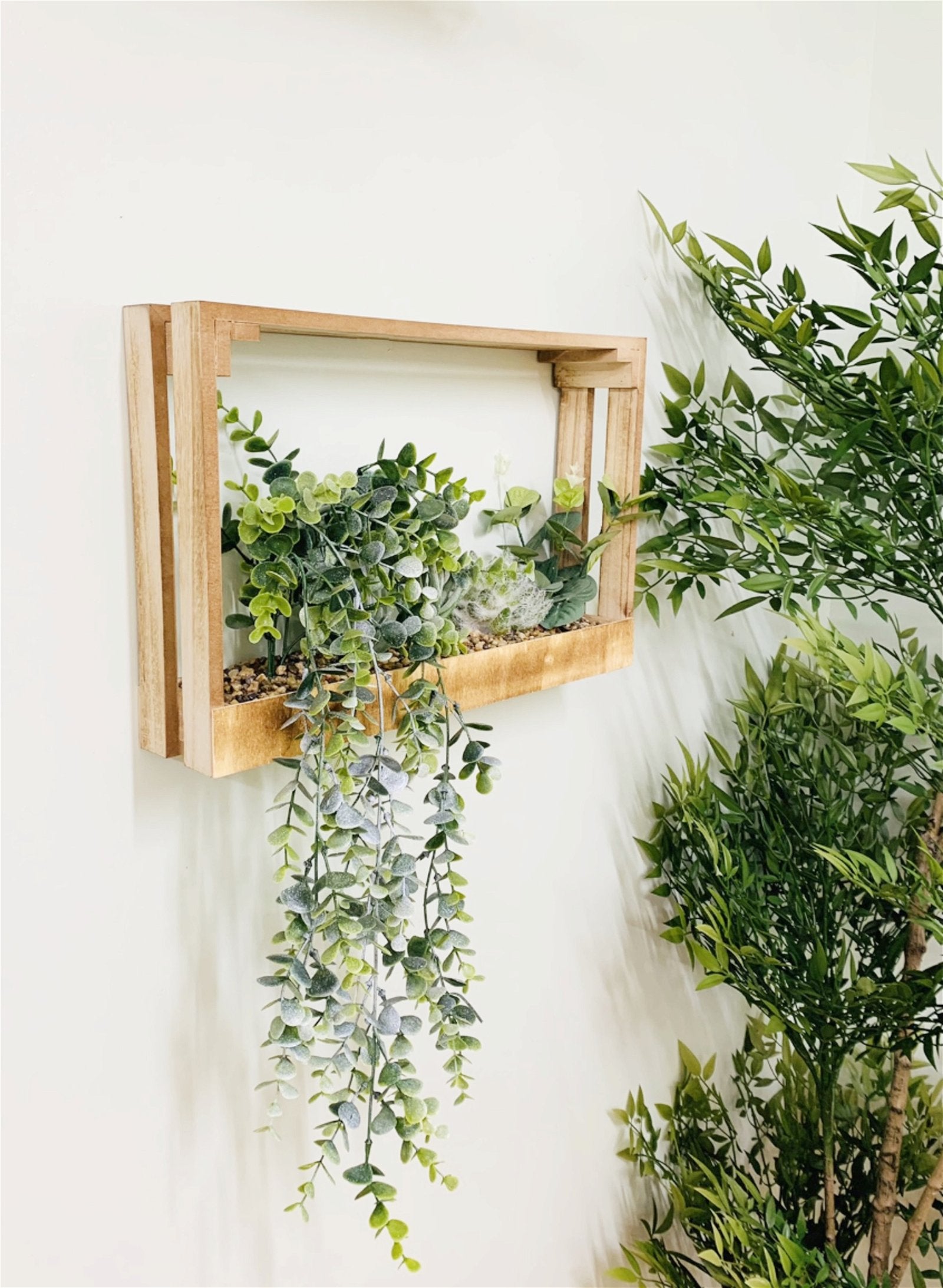 Modern Succulent Wall Crate Shelf - Kaftan direct