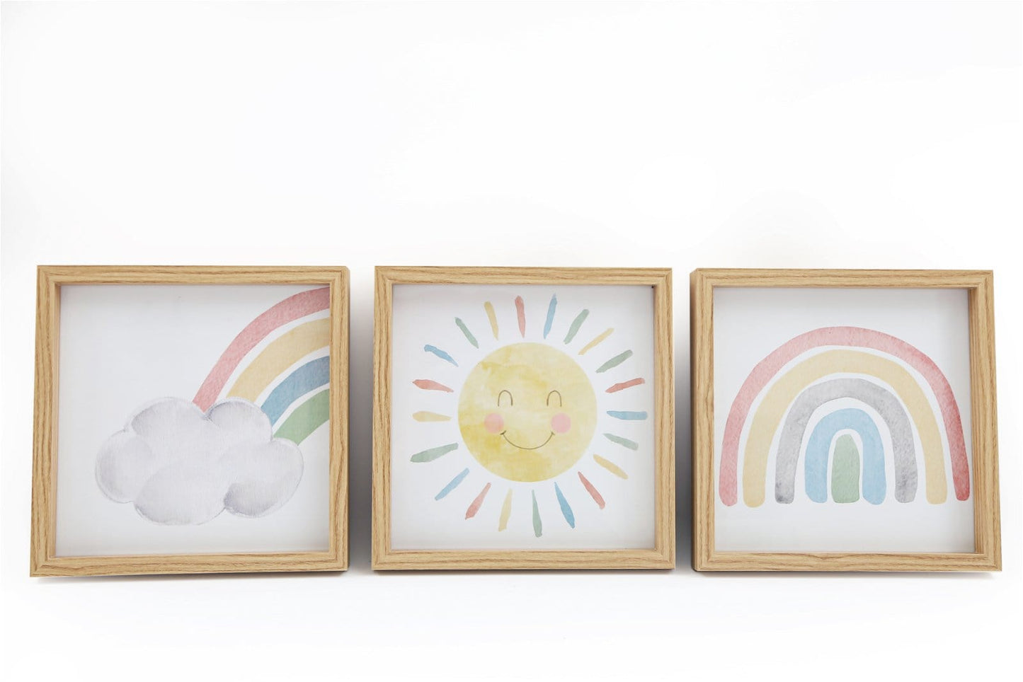Set of Three Rainbow Framed Prints - Kaftan direct