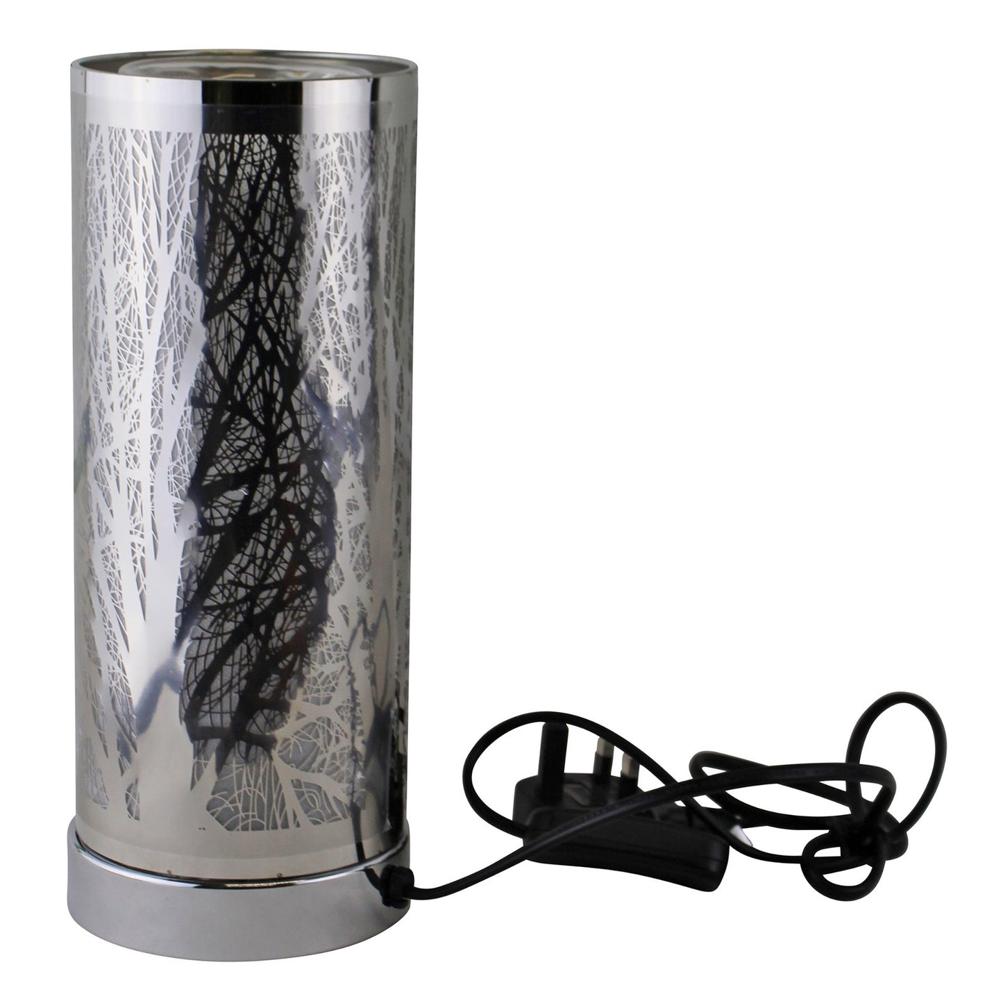 Woodland Design Colour Changing LED Lamp & Aroma Diffuser in Silver - Kaftan direct
