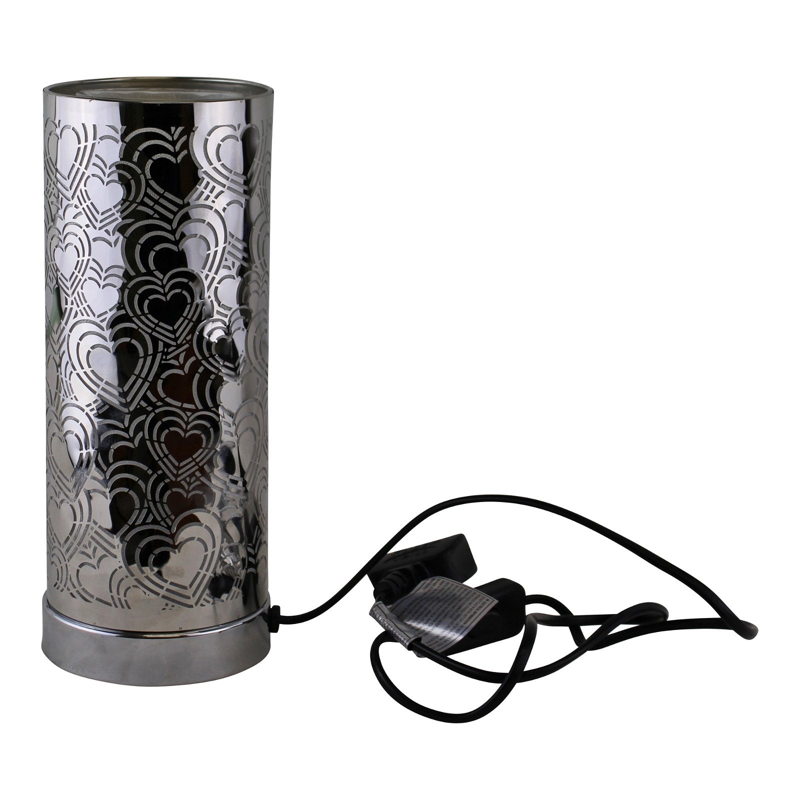 Heart Design Colour Changing LED Lamp & Aroma Diffuser in Silver - Kaftan direct