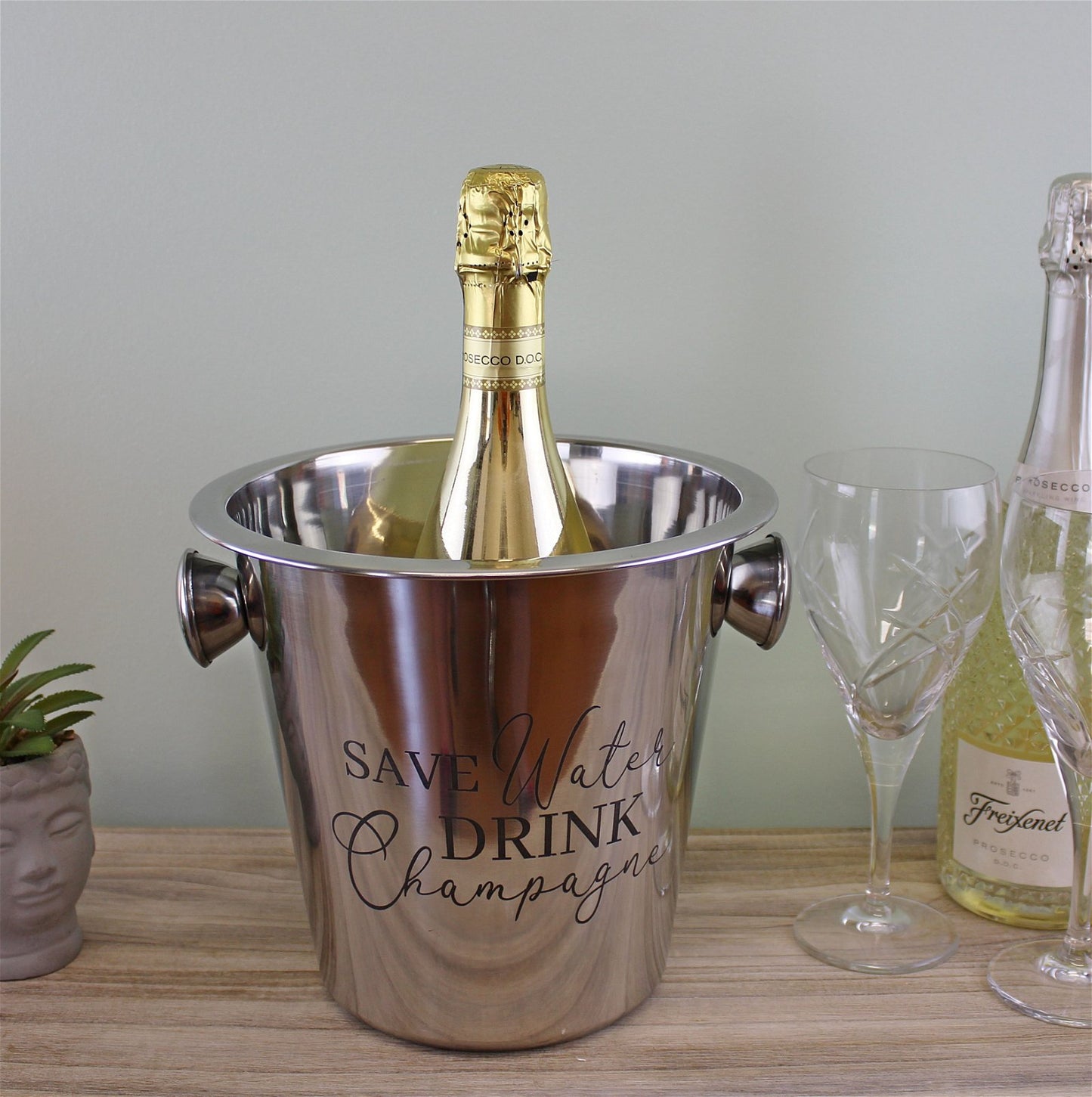 Stainless Steel Champagne Bucket With Handles - Kaftan direct