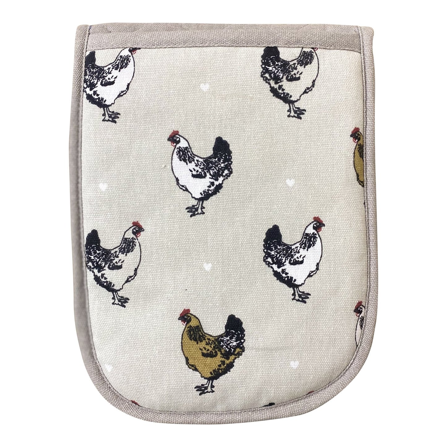 Double Oven Glove With A Chicken Print Design - Kaftan direct