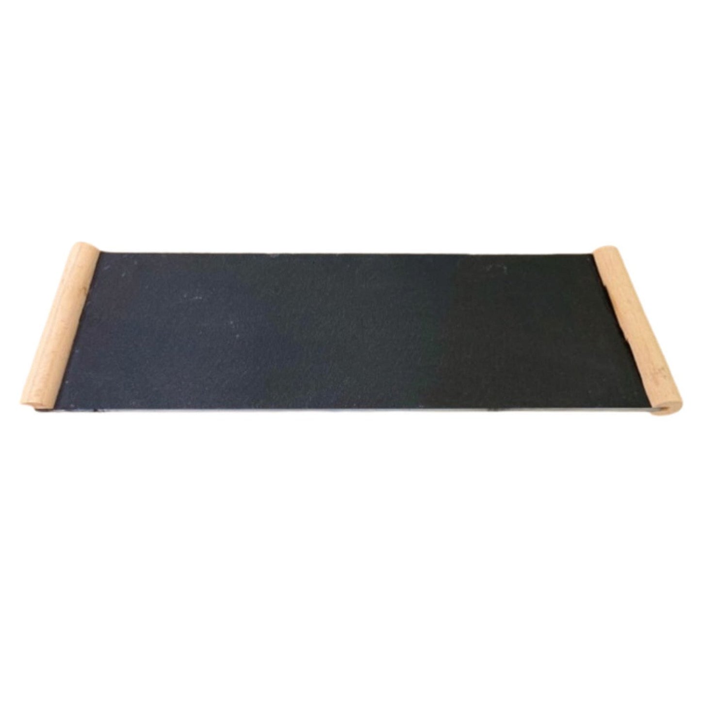 Slate Tray With Rounded Wood Handle 53cm