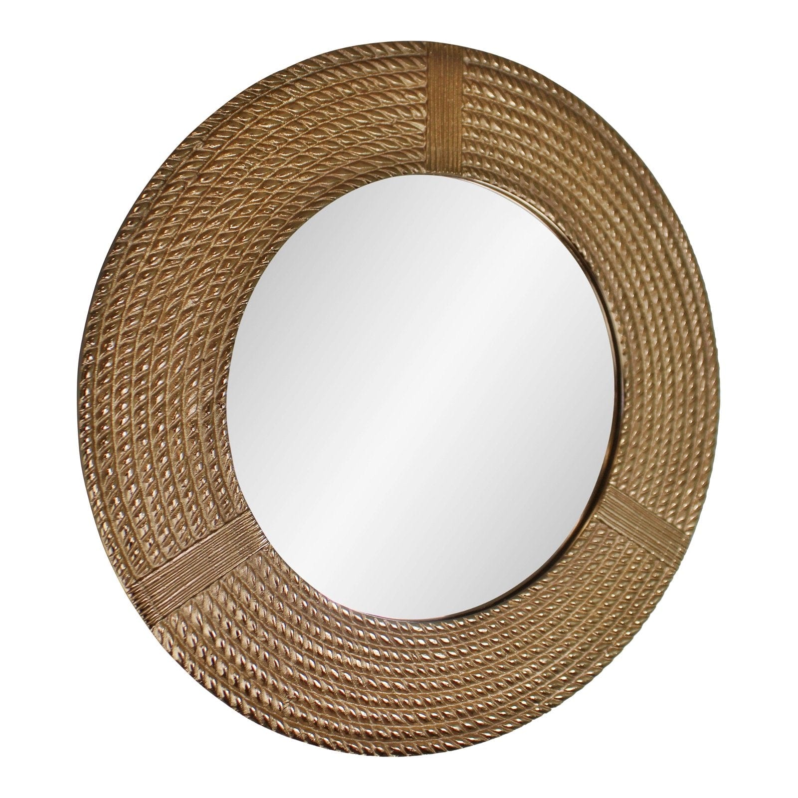 Gold Metal Rope Style Mirror 63cm - Kaftan direct