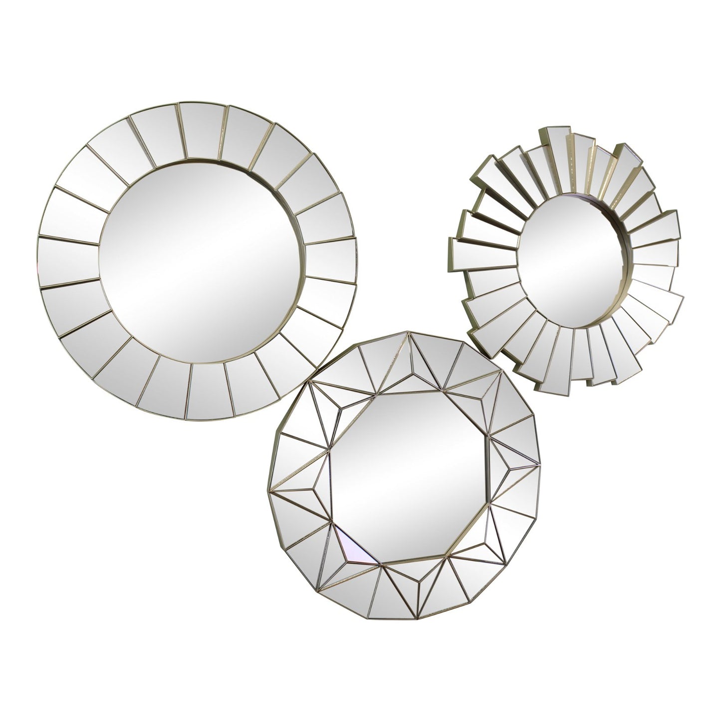Set of 3 Geometric Style Mirrors