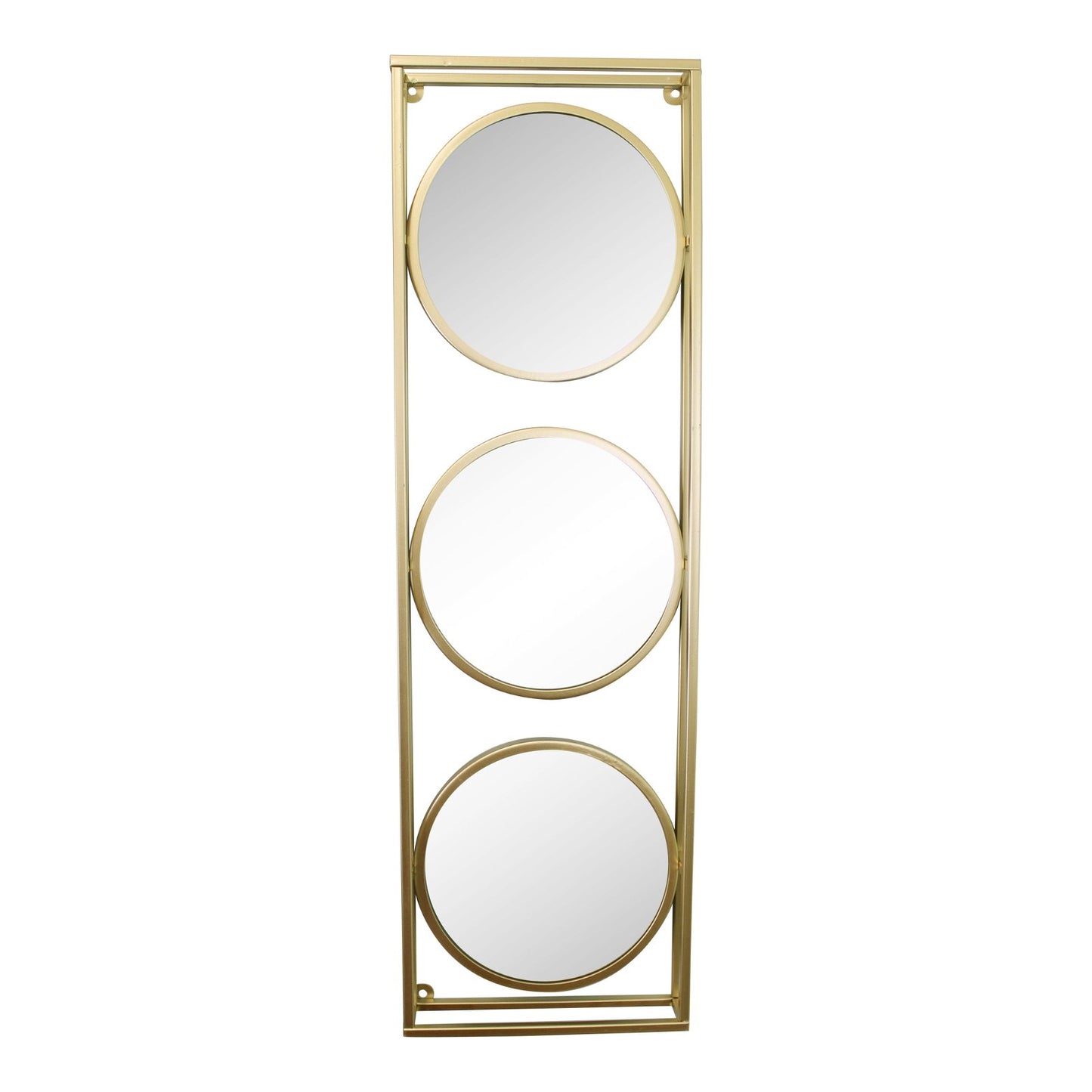 Golden Metal Framed Triple Mirror - Kaftan direct