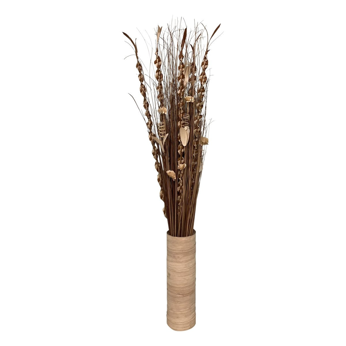 Plaited Dried Palm Leaf Arrangement In A Vase 100cm - Kaftan direct