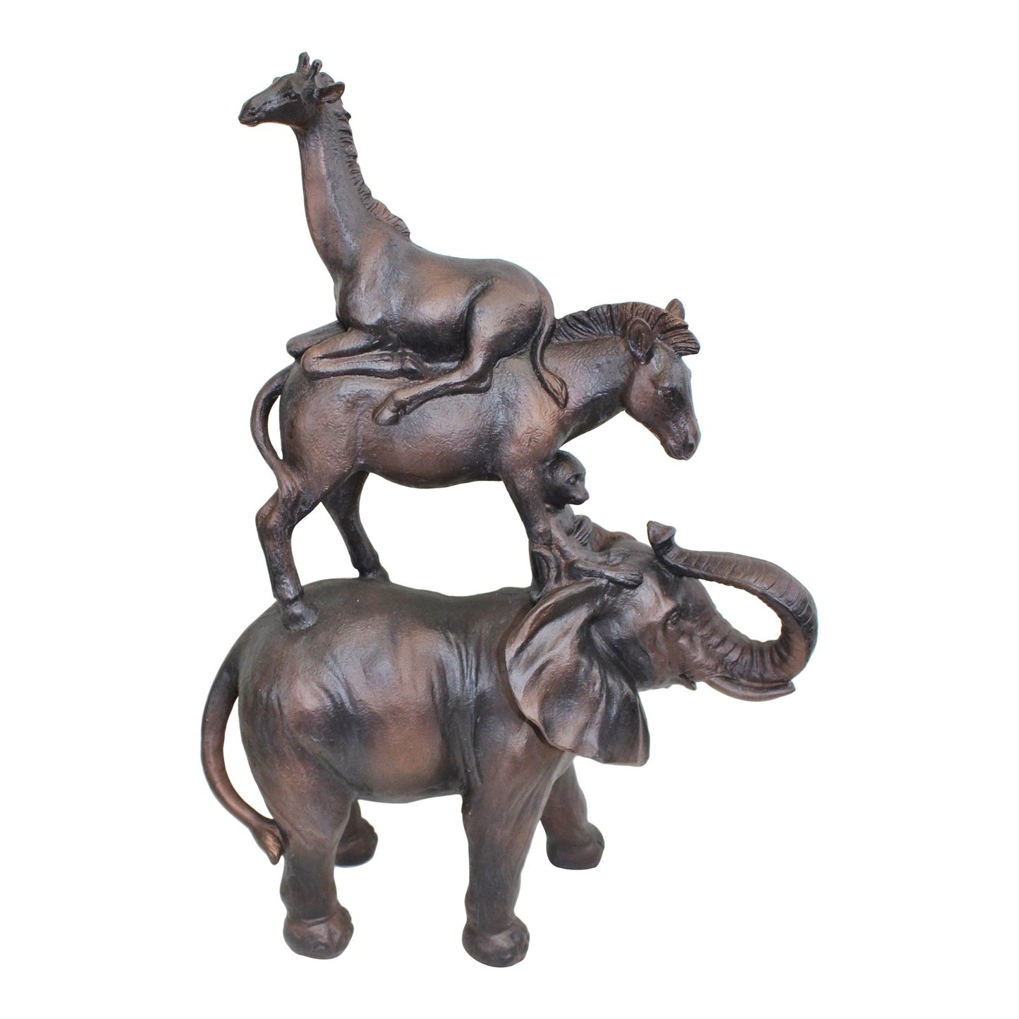 Bronze Effect Stacking Animals Ornament - Kaftan direct