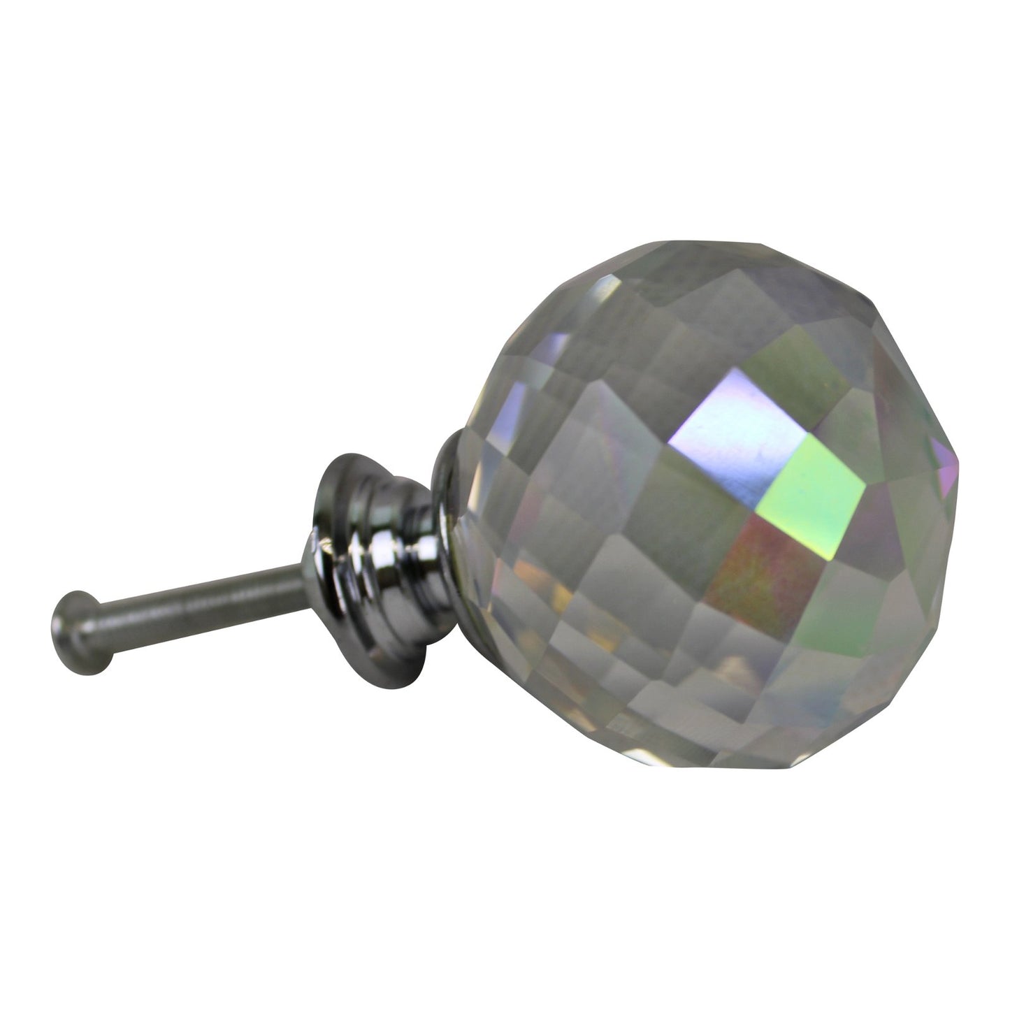 4cm Crystal Effect Doorknobs, Spherical, set of 4 - Kaftan direct