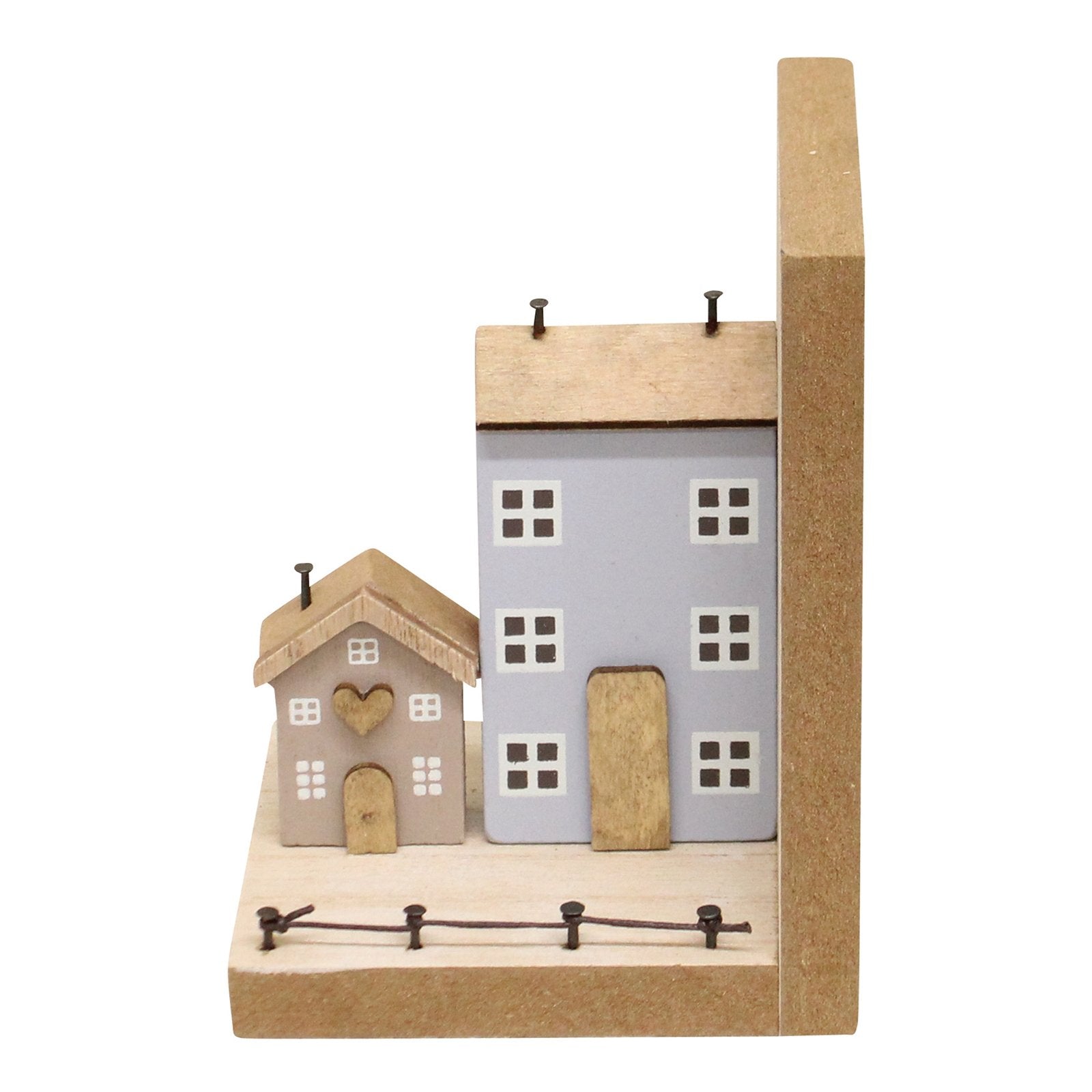 Pair of Bookends, Wooden Houses Design - Kaftan direct