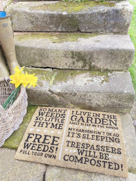 Free Weeds Potting Shed Doormat - Kaftan direct