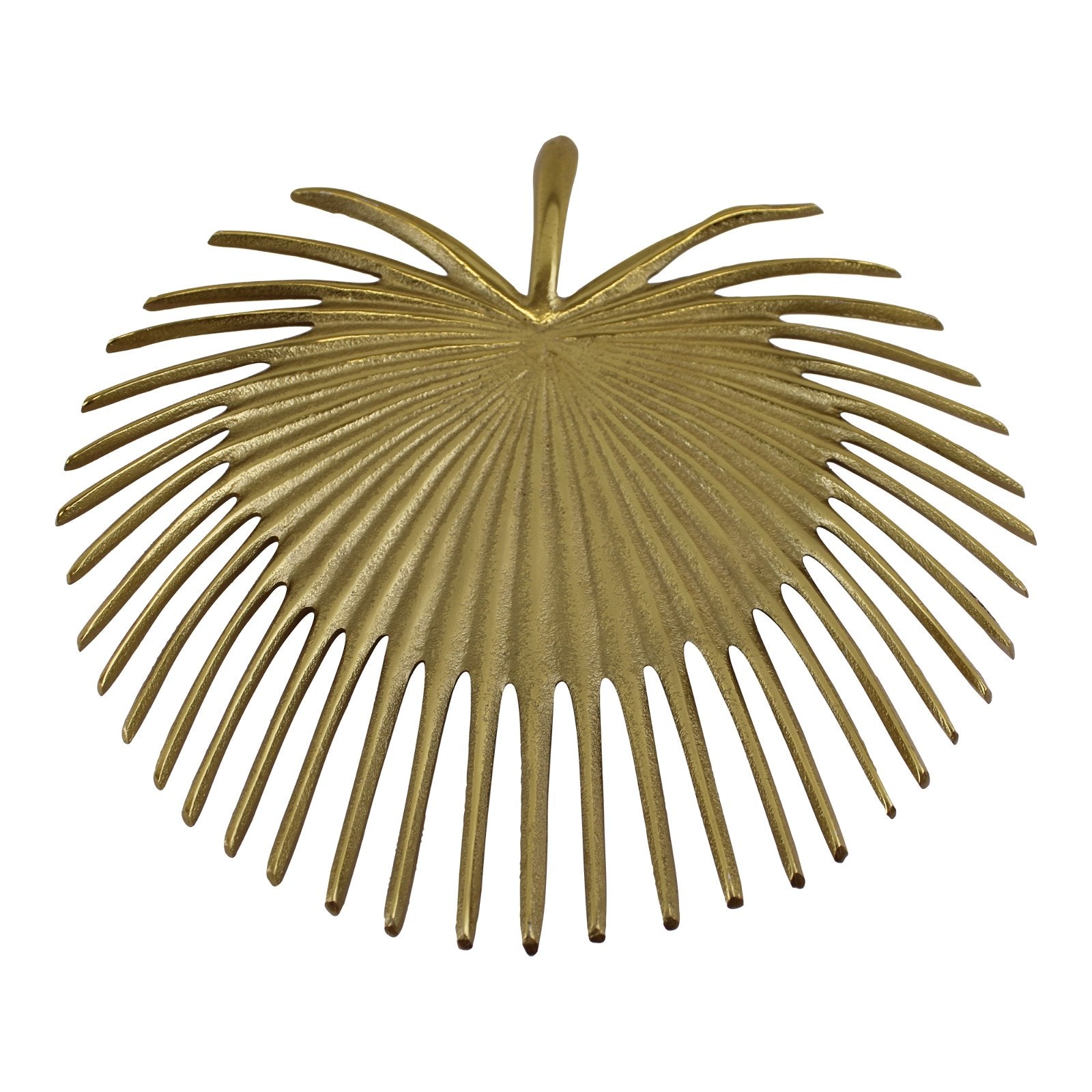 Leaf Shape Gold Metal Decorative Plate - Kaftan direct