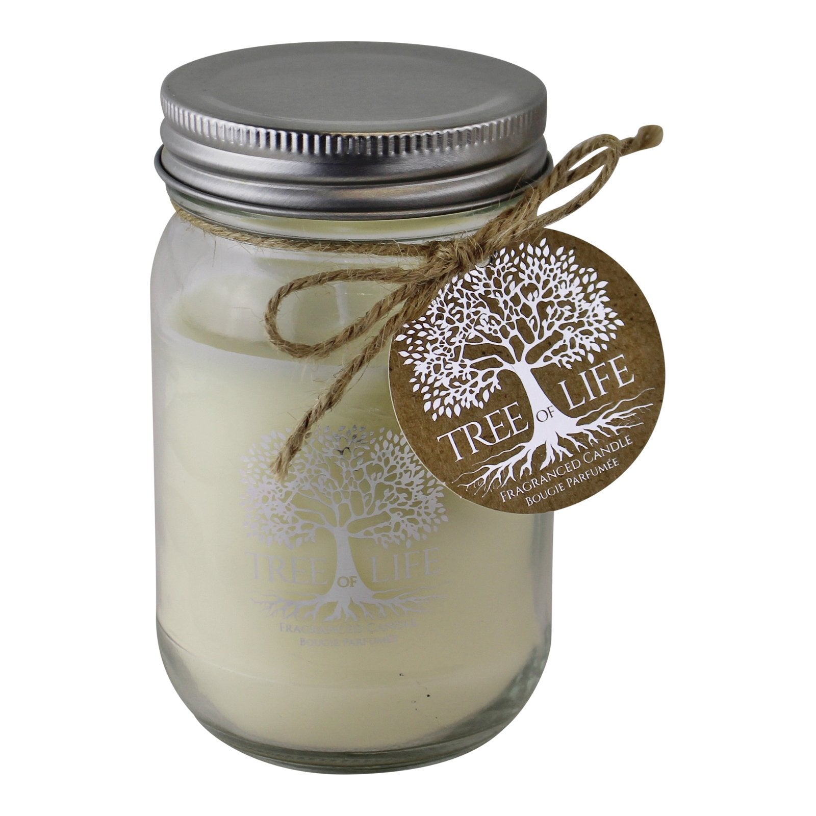 Tree Of Life Fragranced Candle In Glass Jar With Lid - Kaftan direct