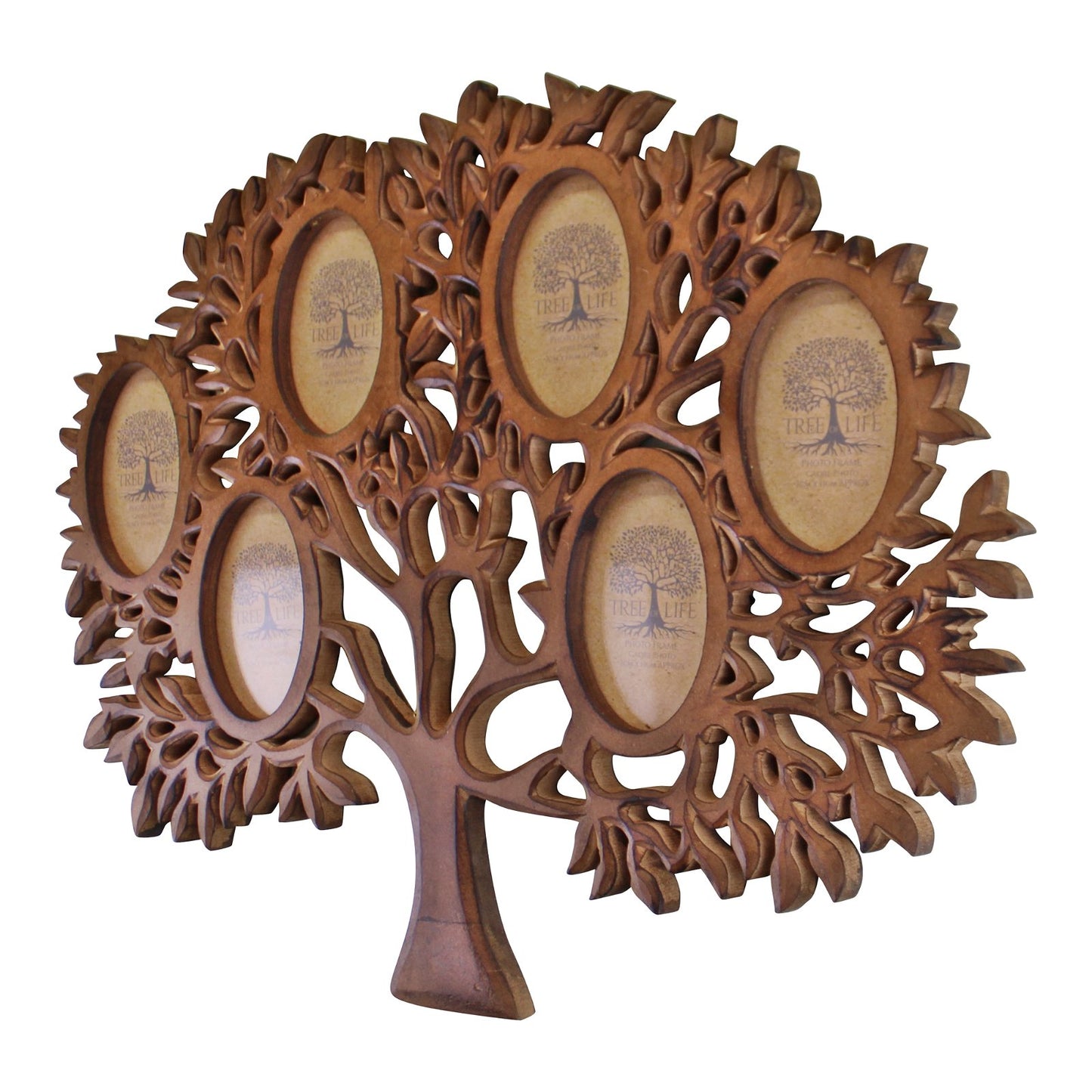 Wooden Multi Photo Frame, Tree Of Life Design